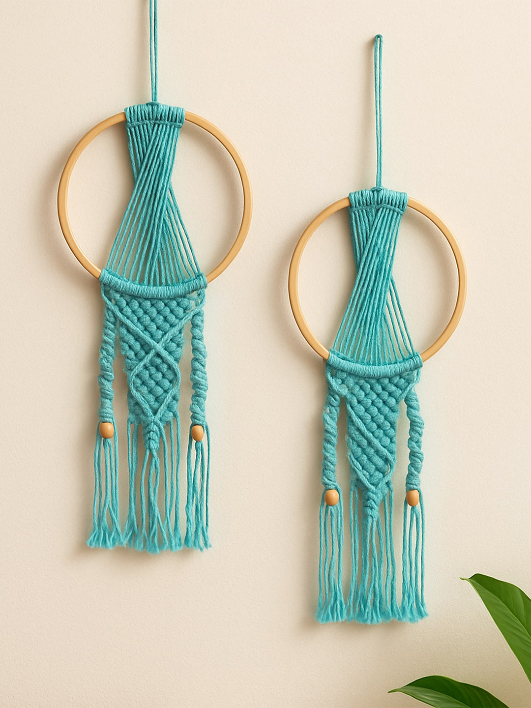Homesake Dream Catchers Fabric Macrame Hanging Bedroom 2Pcs -27.6In