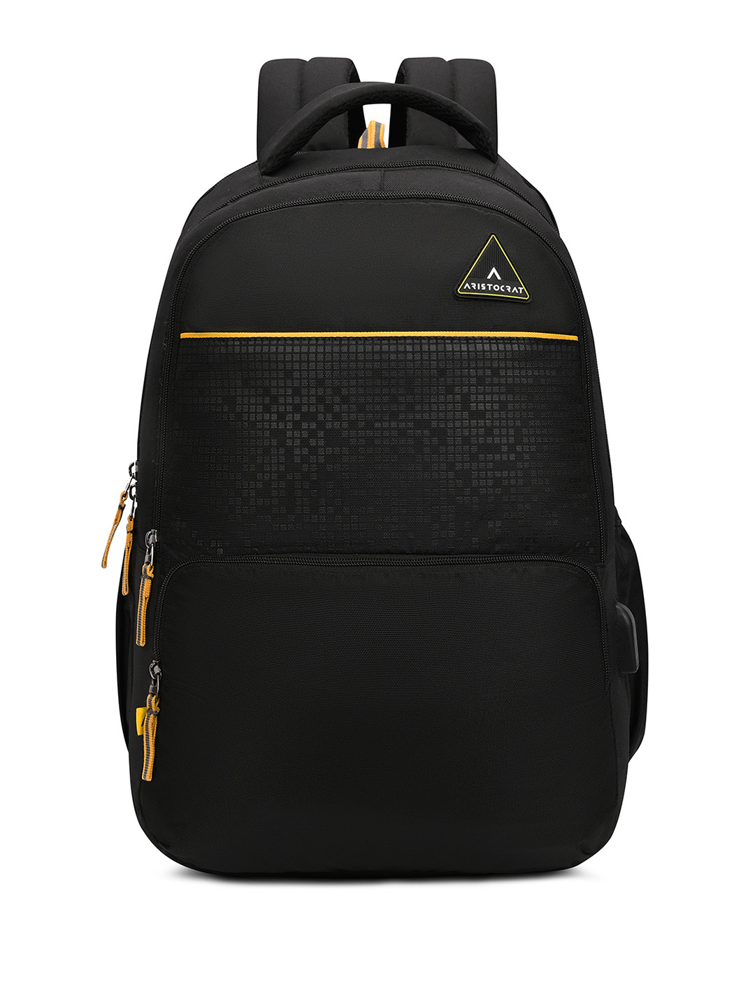 Aristocrat Unisex Black Knockout Plus 17 Inch Compatible Laptop Backpack- 35L