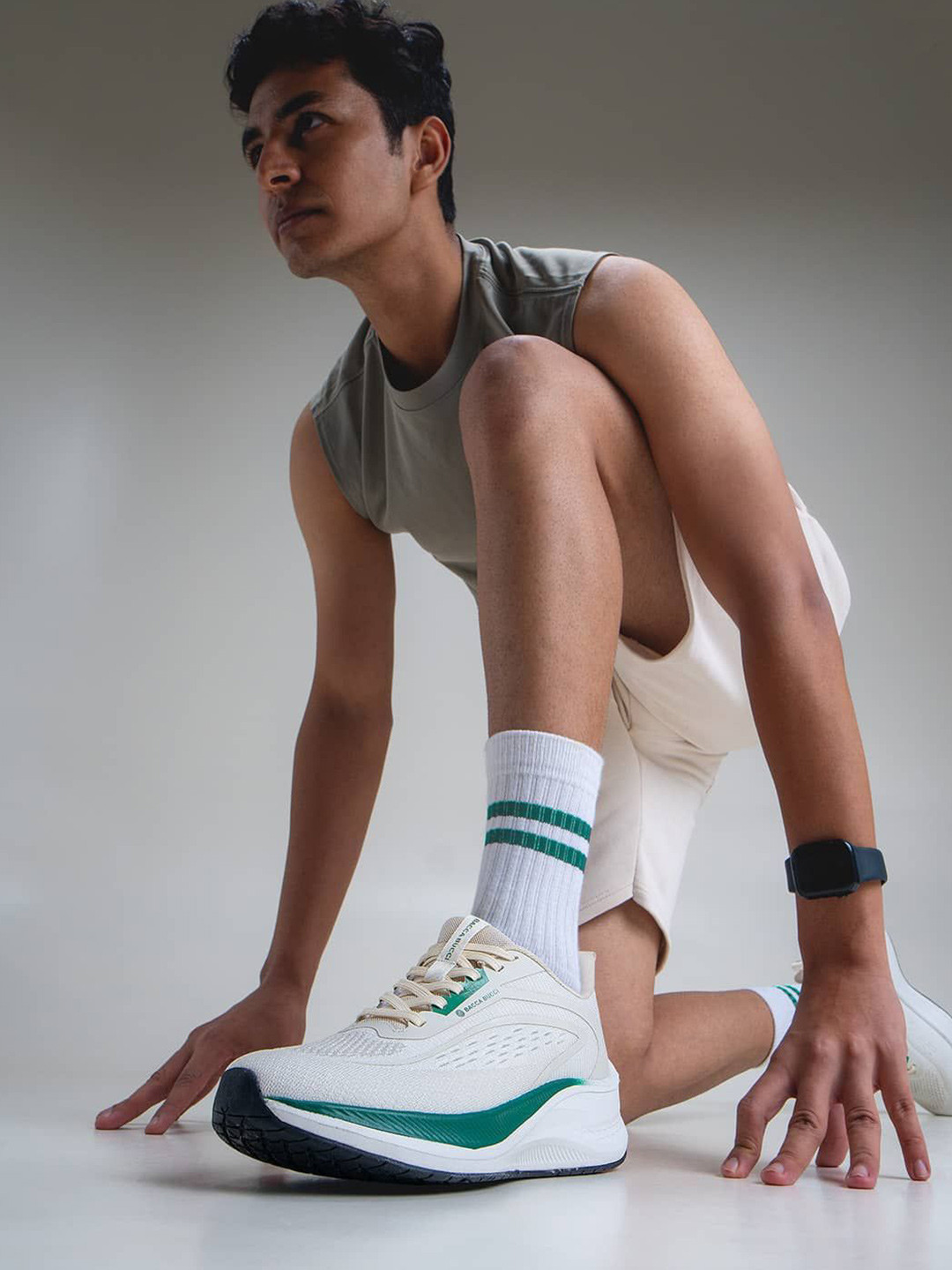 bacca bucci Men Zephyr All-Day Comfort Running & Training Shoes Dune Trail