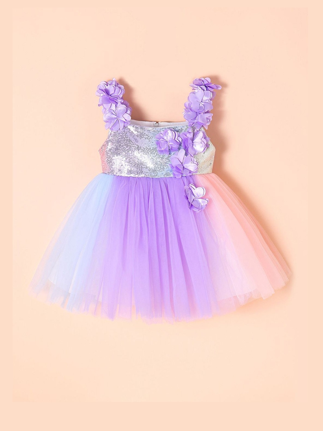 Sequin Tulle Applique Party Dress