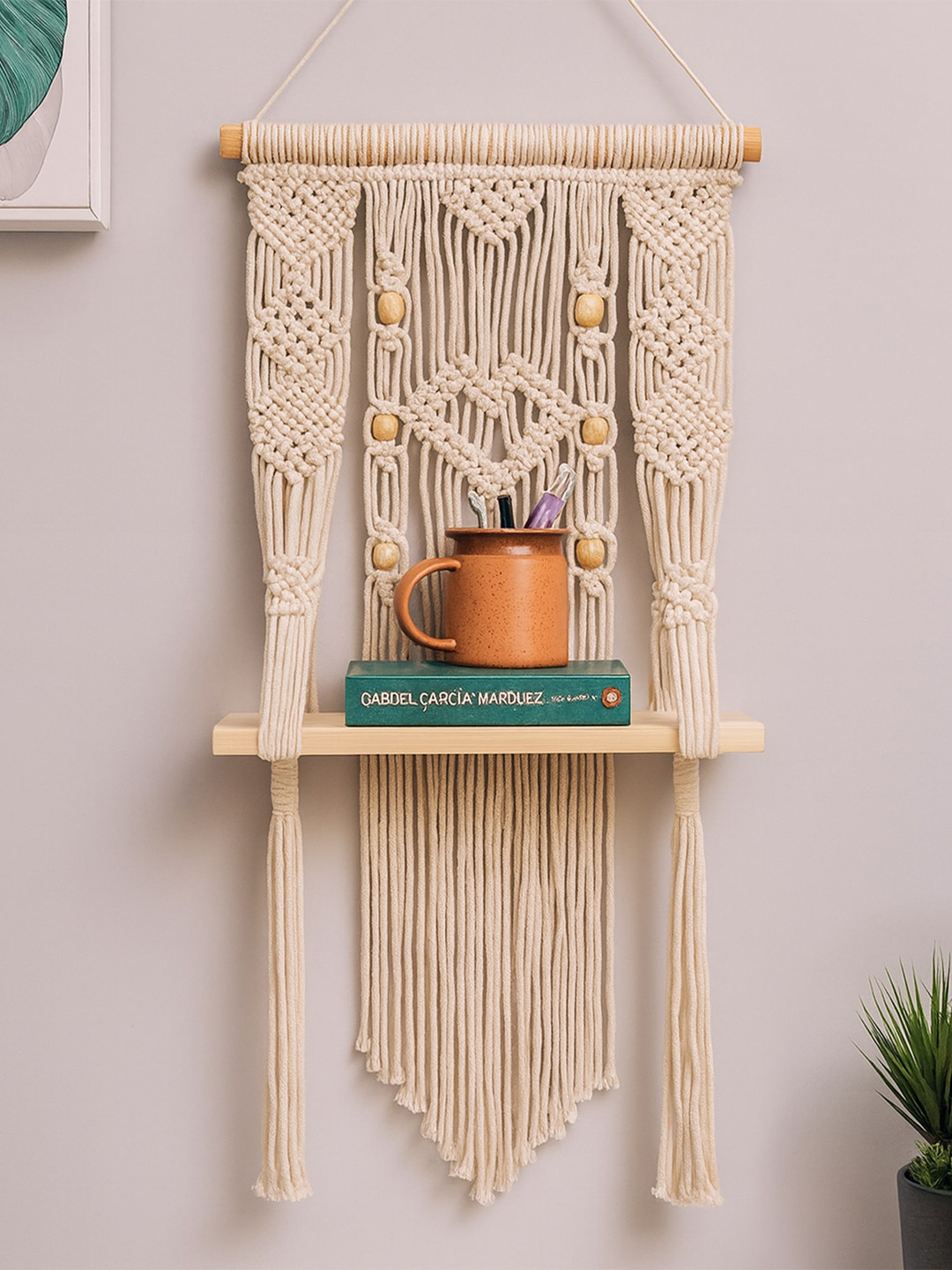 Homesake Wall Hanging Shelf-ideal Fabric Hall Tapestries & Macrame-16.1In