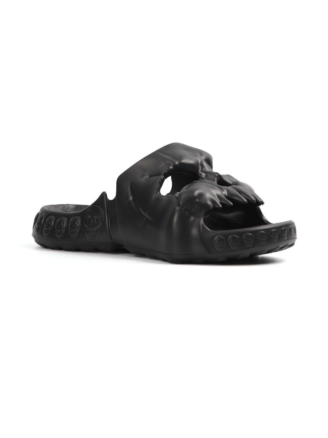 SPIFFERS Men Black Chunky Slip On Sliders
