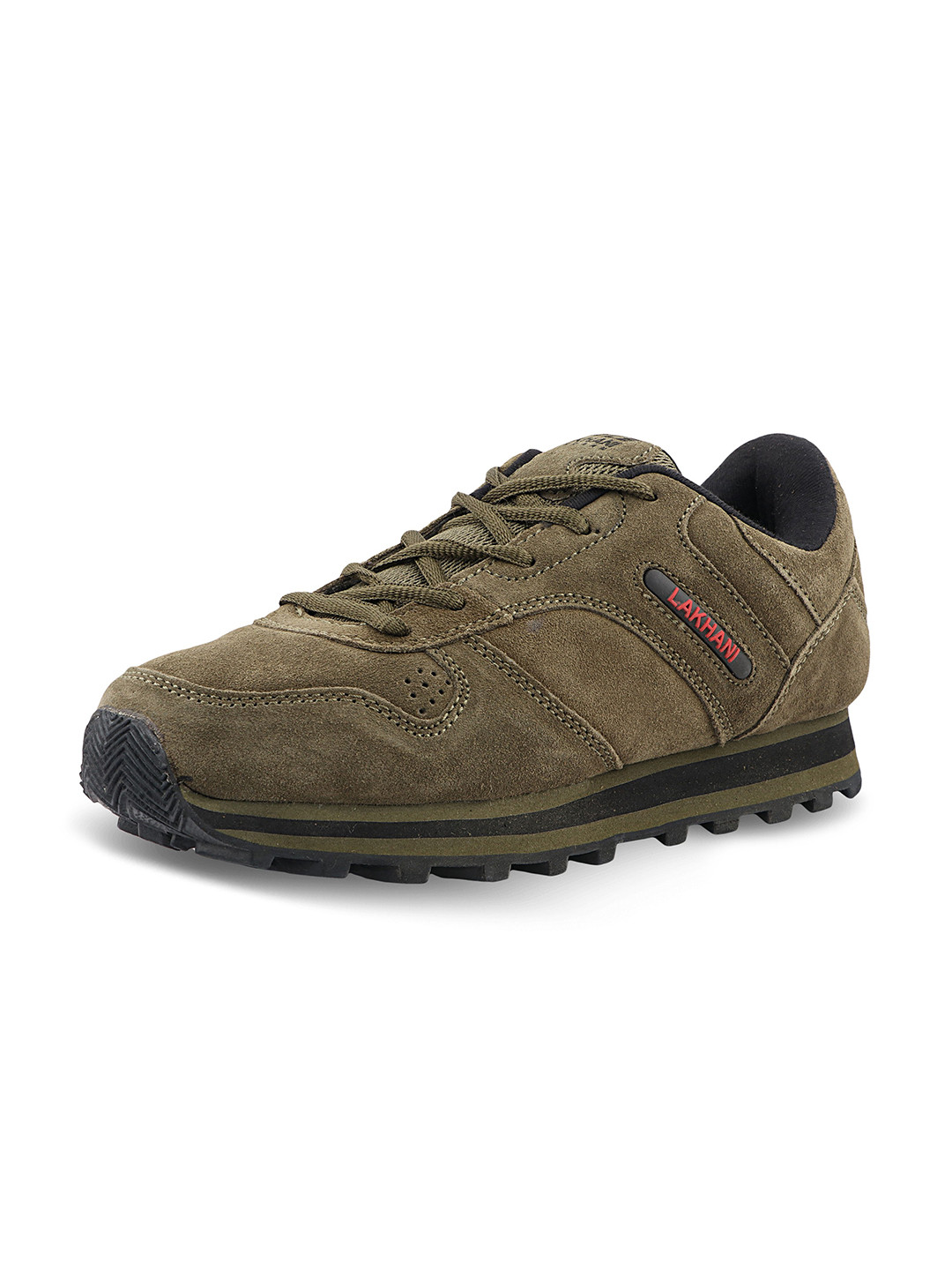 Lakhani Vardaan Men Olive Green Synthetic With Anti Skid Rubber Sole Shoes