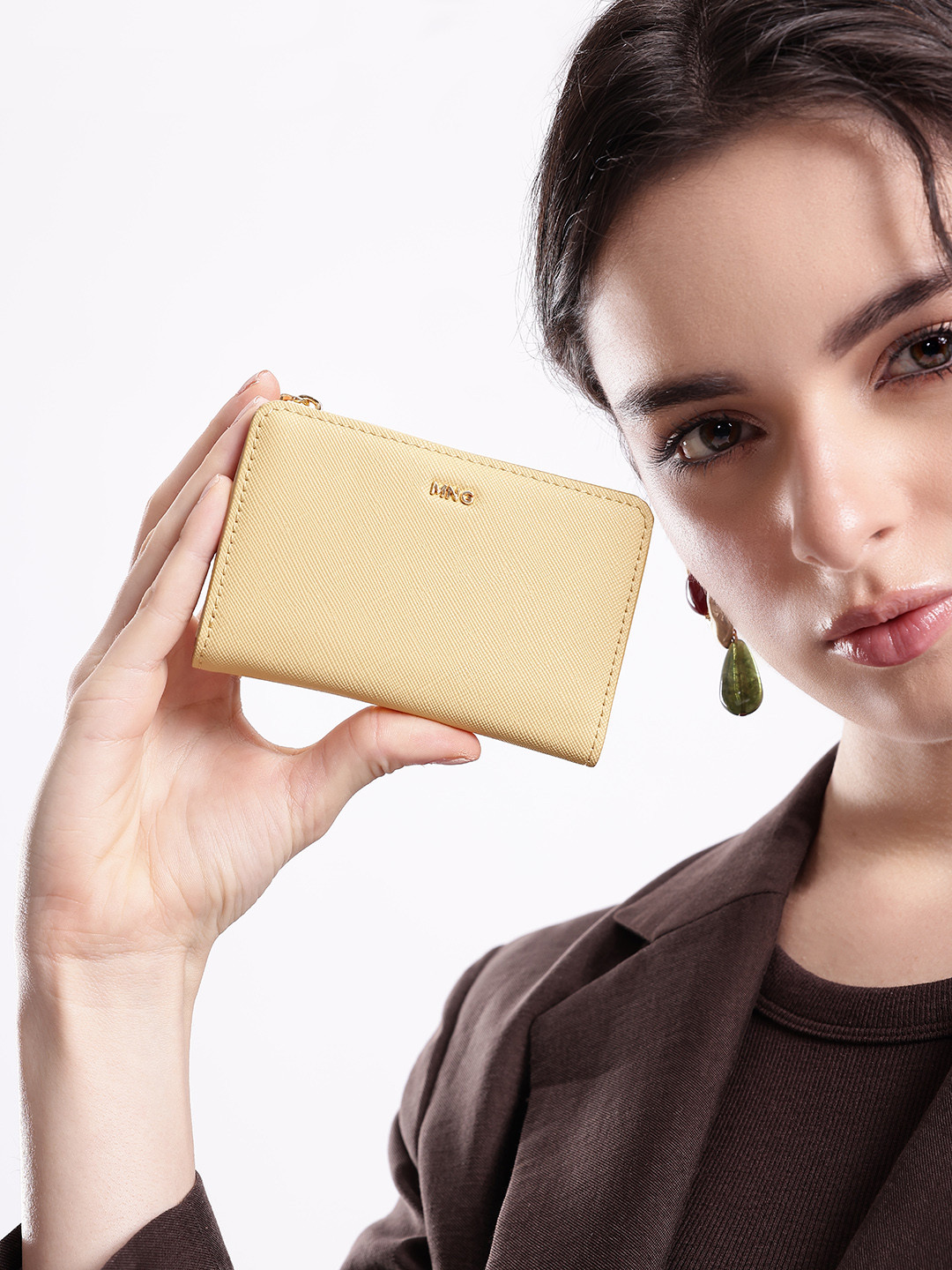 MANGO Women Textured Wallet