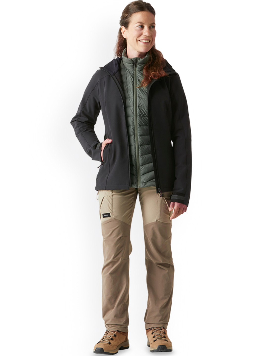 Decathlon Hooded Long Sleeves Windproof Softshell Sporty Jacket