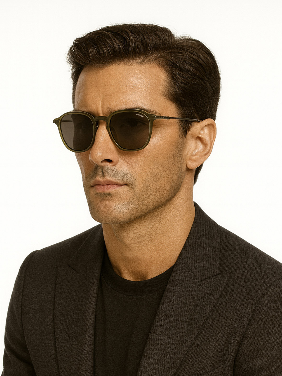 Police Men Square Sunglasses with UV Protected Lens SPLL76K53G61PSG-Gunmetal-Toned