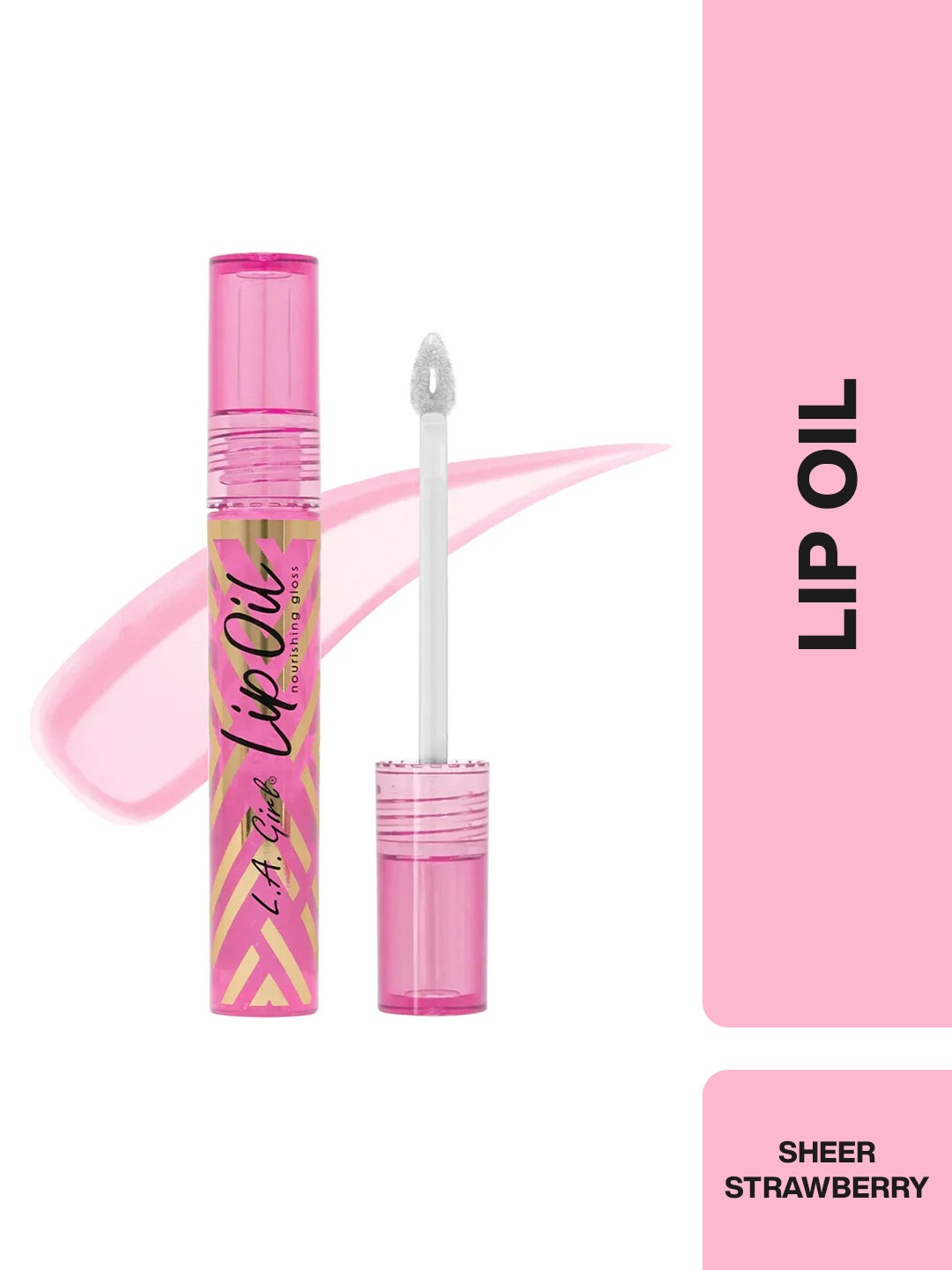 L.A Girl Nourishing Gloss Lip Oil with Vitamin E & Rosehip Oil 2ml - Sheer Strawberry