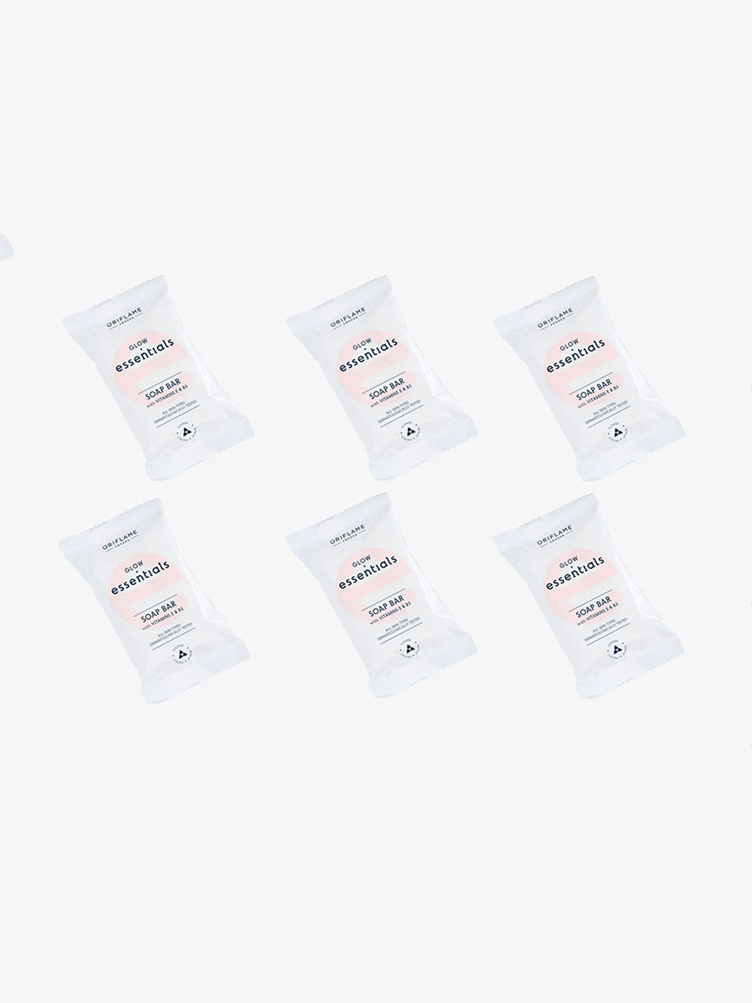 Oriflame Glow Essentials Set Of 6 Soap Bar With Vitamins E & B3 - 75 g Each