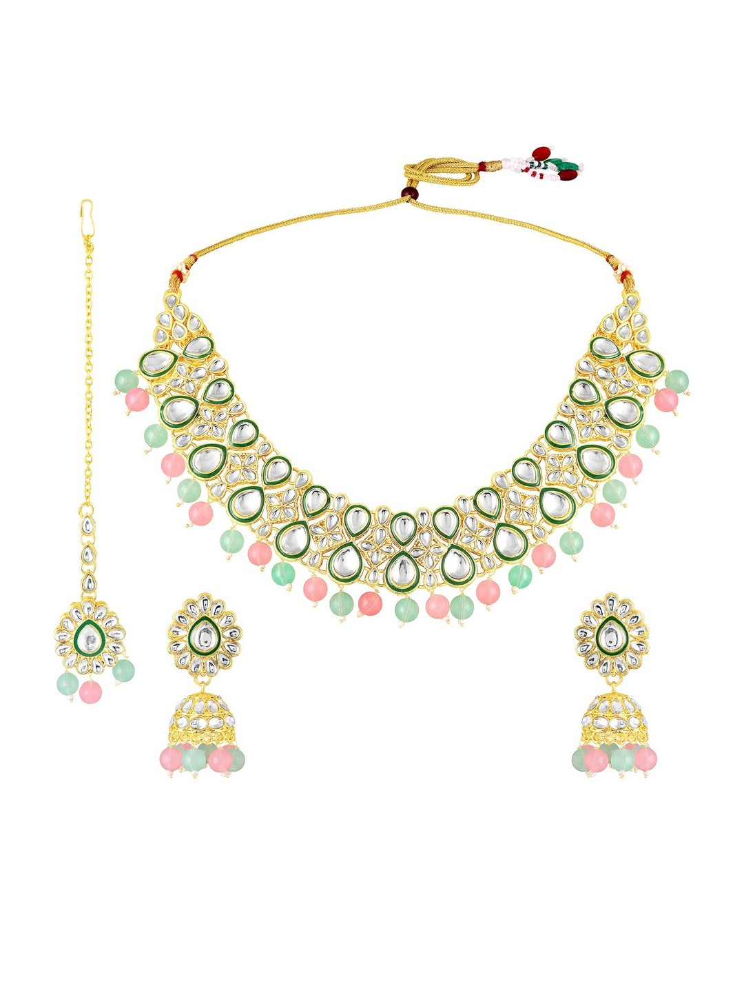 Mahi Women Gold-Plated Kundan Choker Jewellery Set
