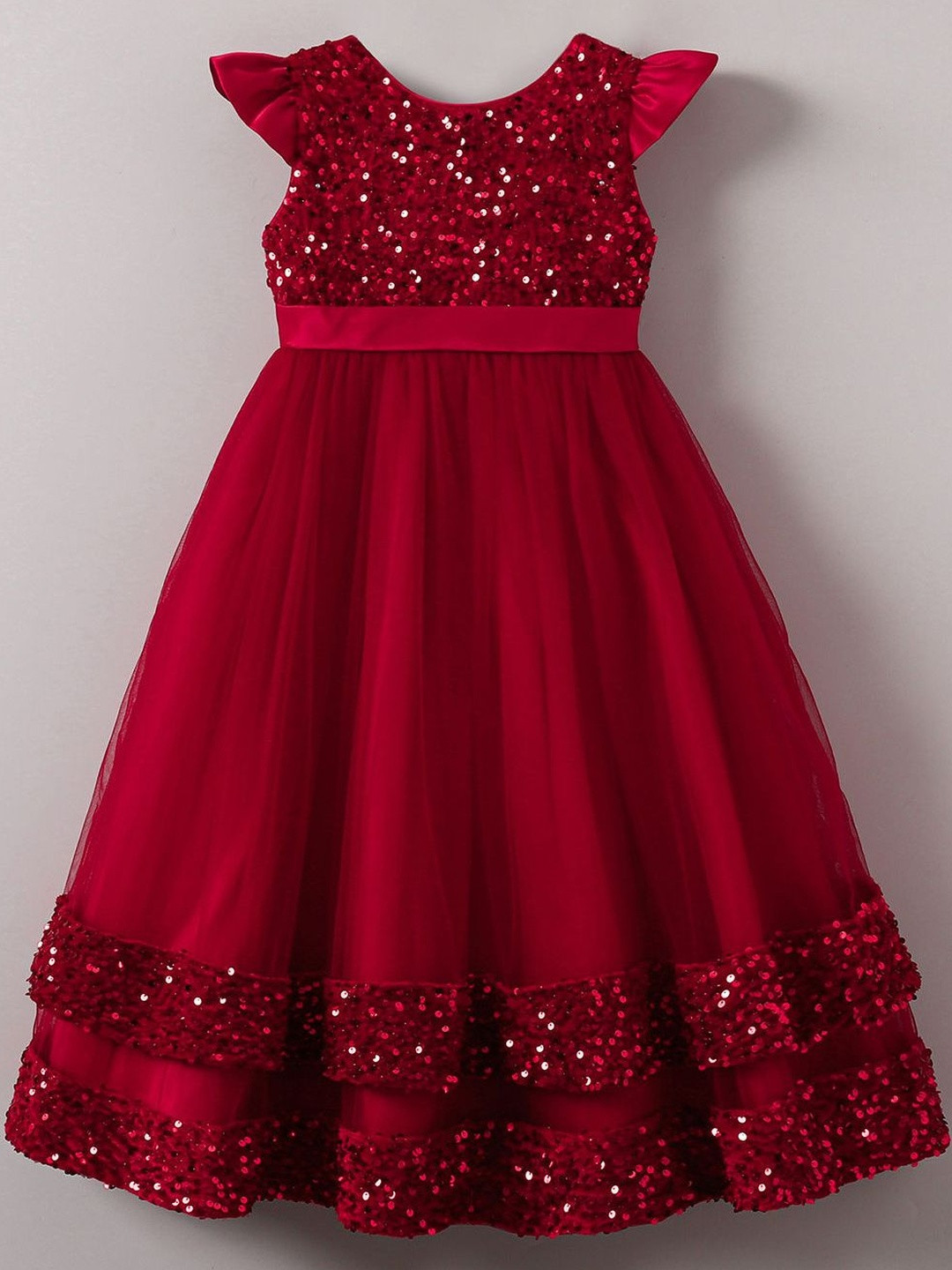 Sequined Gown with Oversized Bow