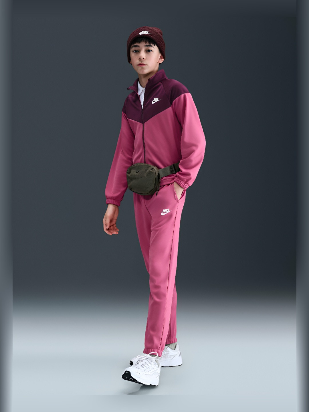 Nike Boys Colourblocked Big Dri-FIT Sportswear Tracksuit