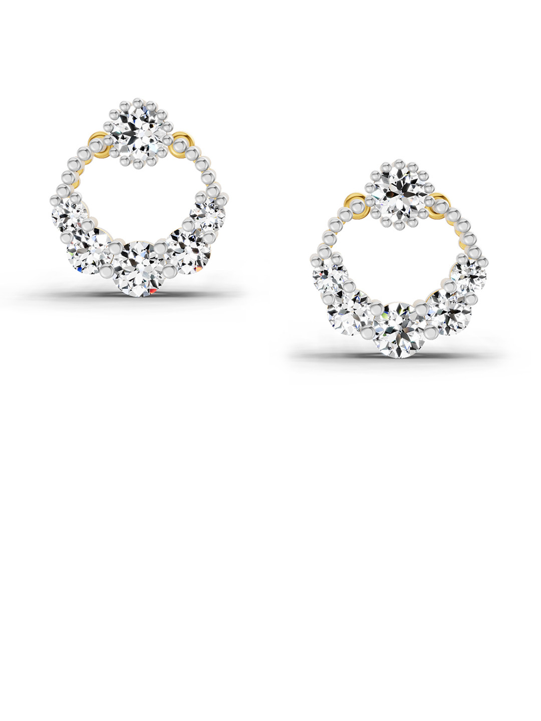 Sparkles 14KT Gold Earrings With 0.69 Carat Lab Grown Diamonds- 1.66 g