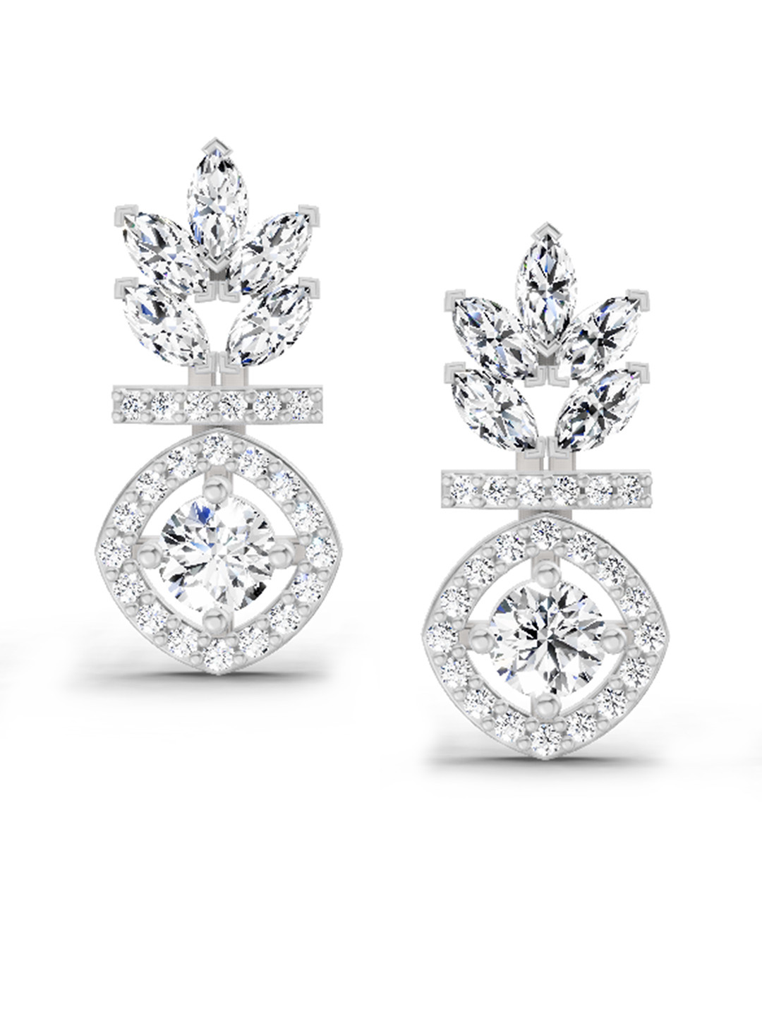 Sparkles 14KT Gold Earrings With 1.26 Carat Lab Grown Diamonds- 3.14 g