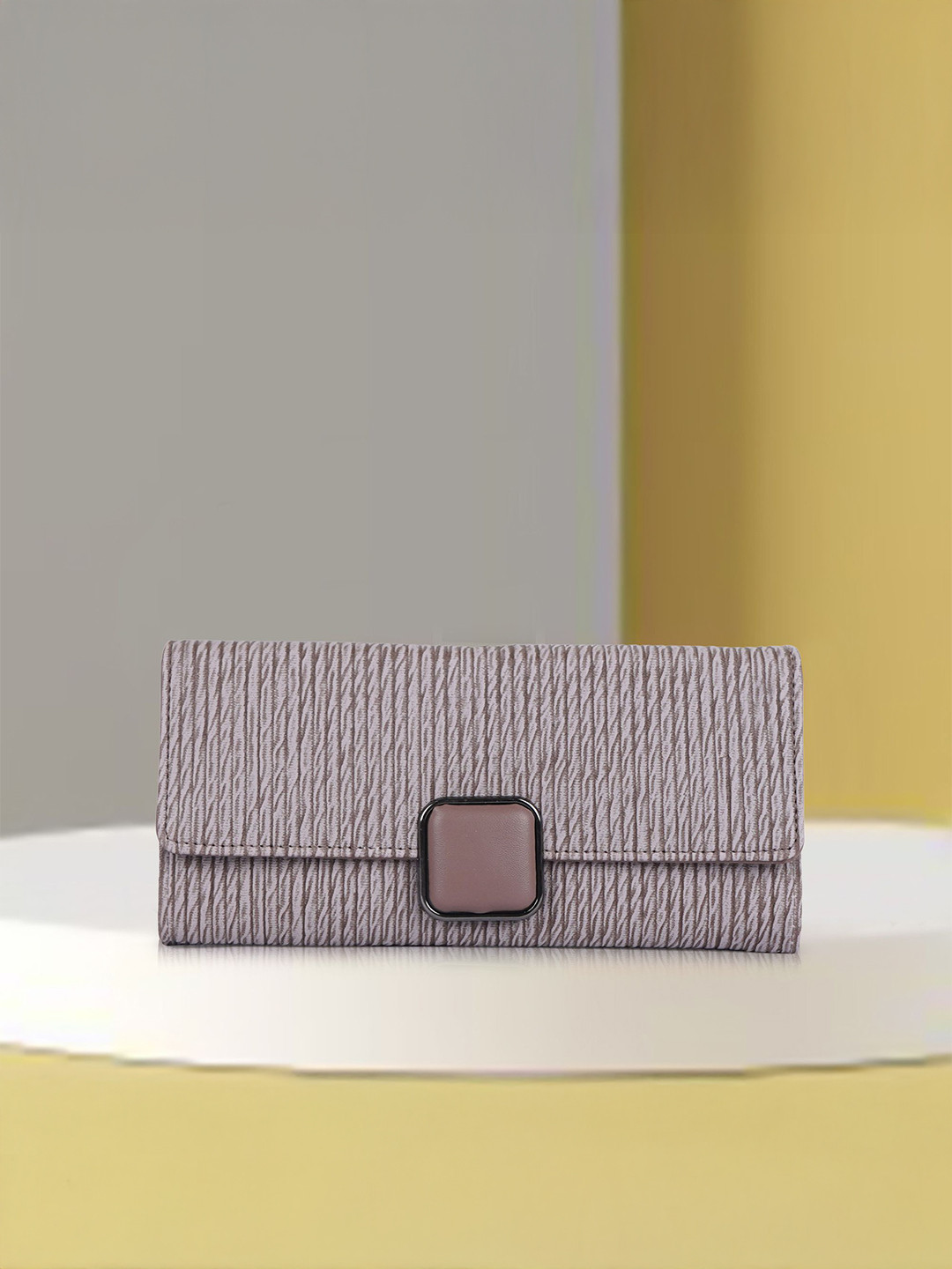 NORVE Striped Wallet Purse Clutch