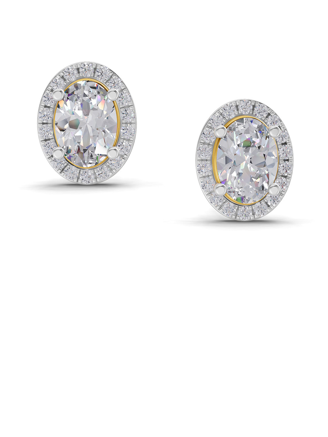 Sparkles 14KT Gold Earrings With 2.25 Carat Lab Grown Diamonds- 1.37 g