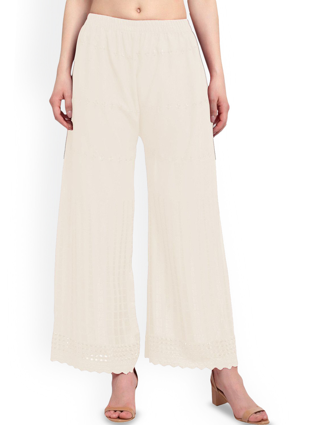 MIXFIT Women Self Design Ethnic Palazzos