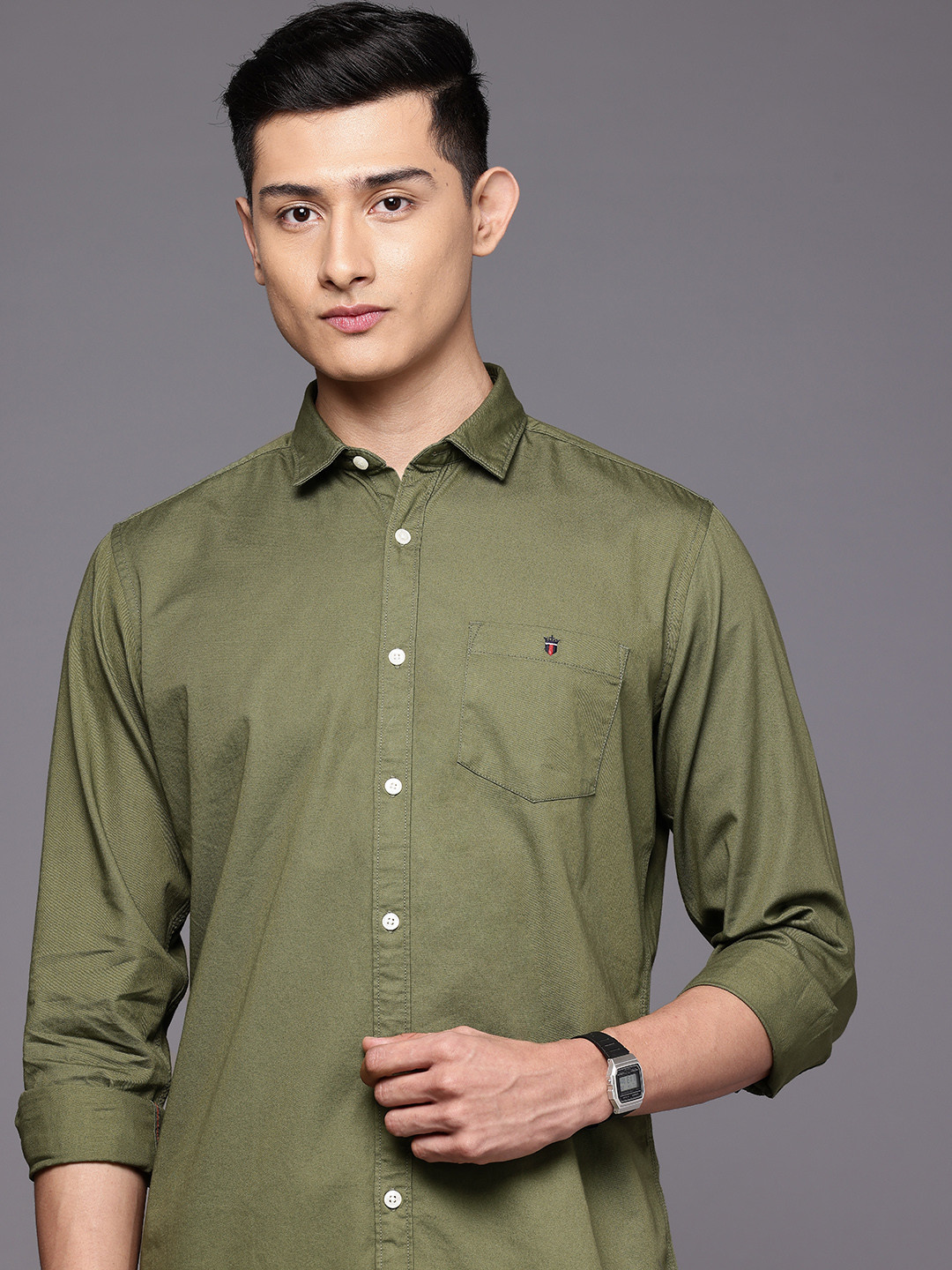 Louis Philippe Jeans Chest Pocket Detail Casual Shirt