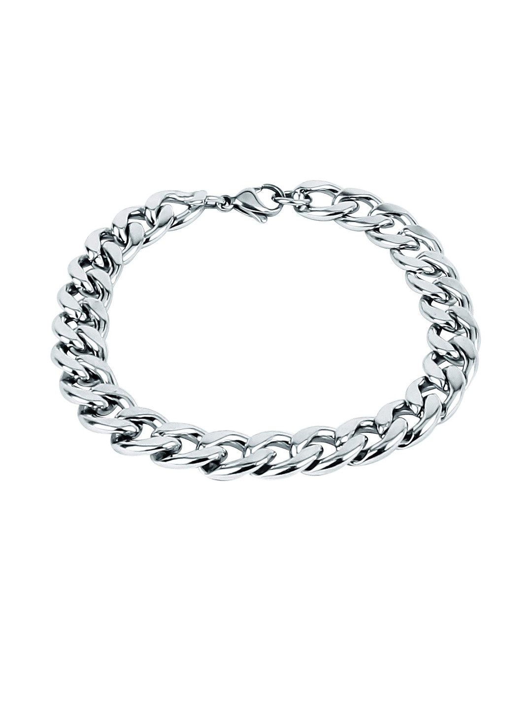 SENROAR Unisex Silver-Plated Chain Stylish Stainless Steel Handcrafted Bracelet