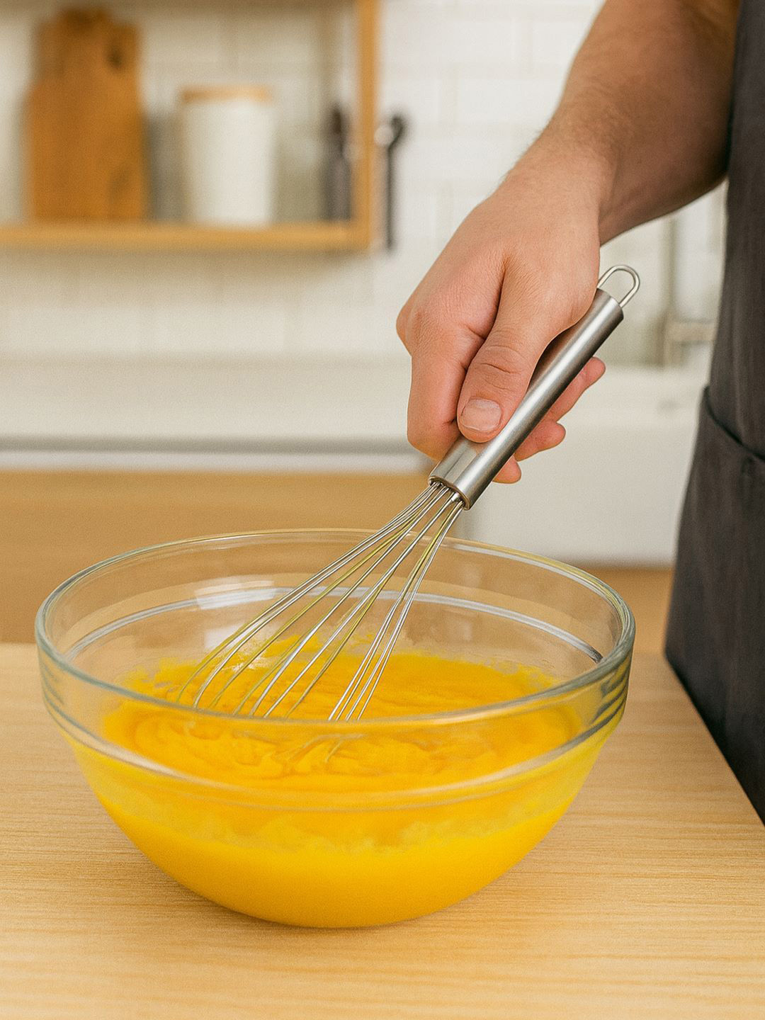 Kuber Industries Grey Stainless Steel Balloon Shape Wire Whisk For Blending