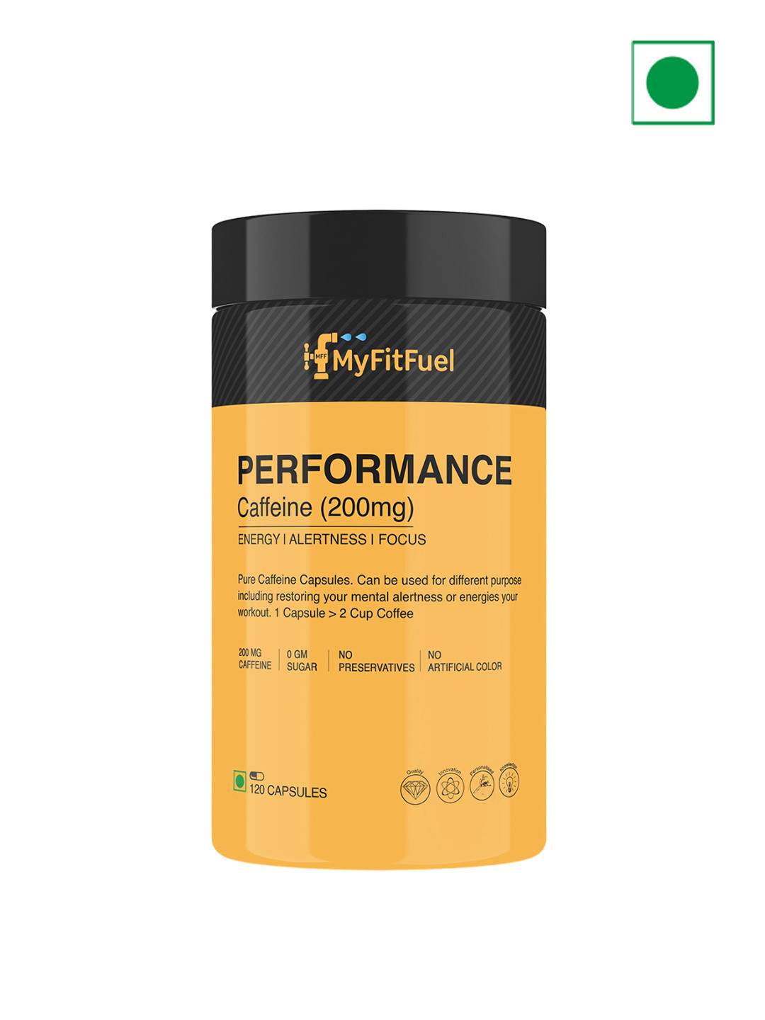 MyFitFuel Performance Caffeine 200mg-120 Capsules