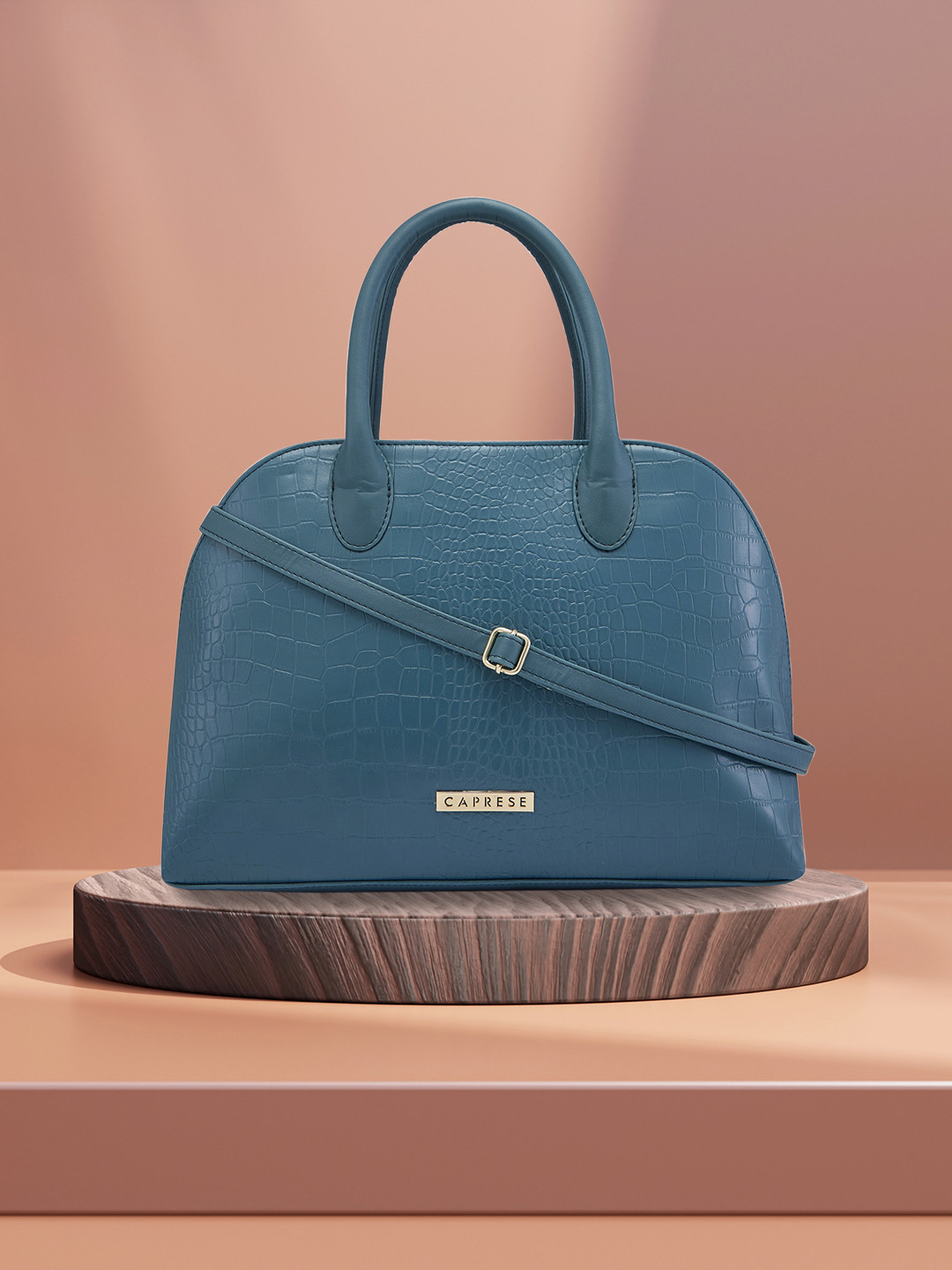 Caprese Animal Textured Structured Handheld Bag