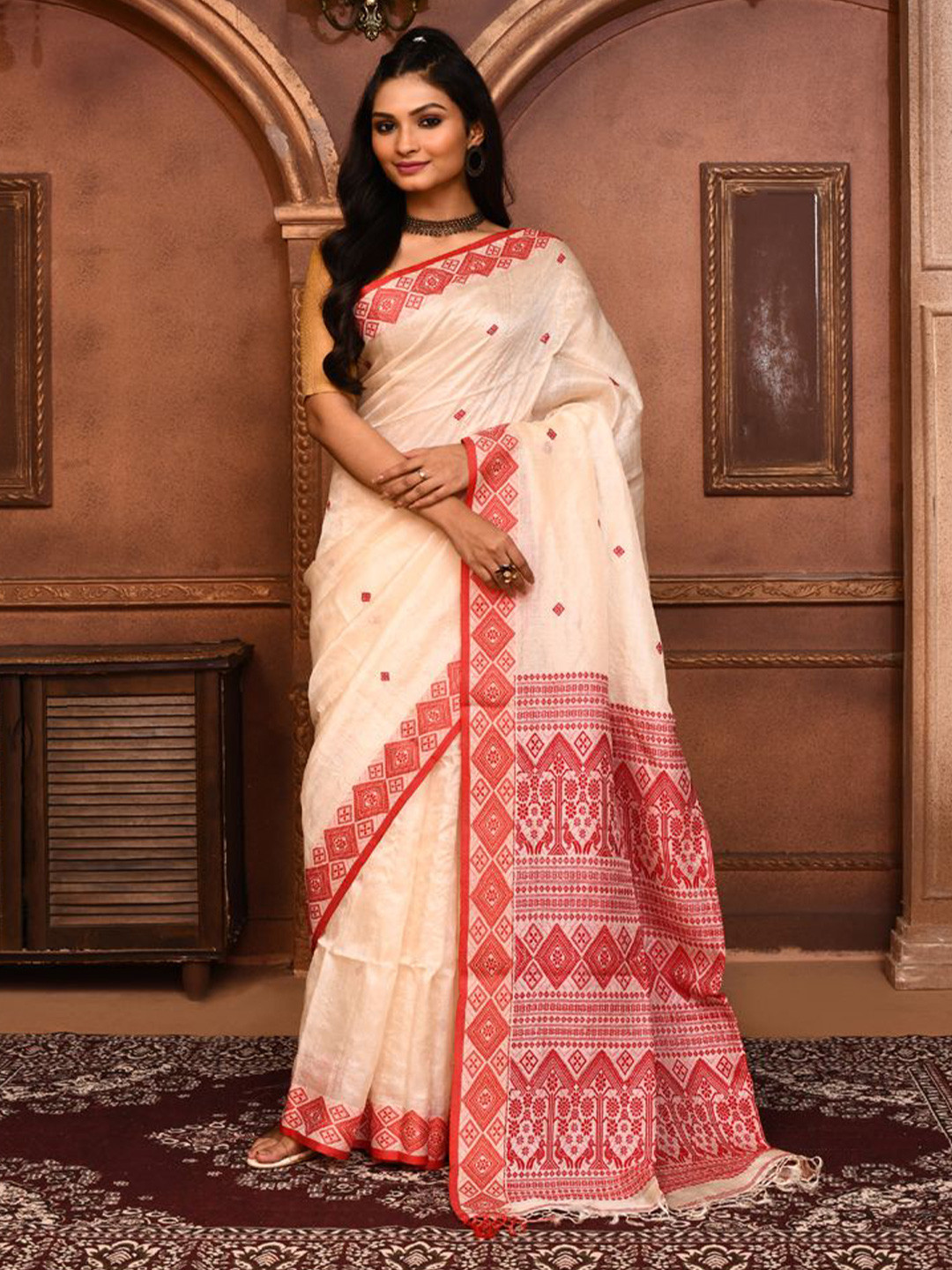 Piyari Fashion Woven Design Art Silk Handloom Tussar Saree