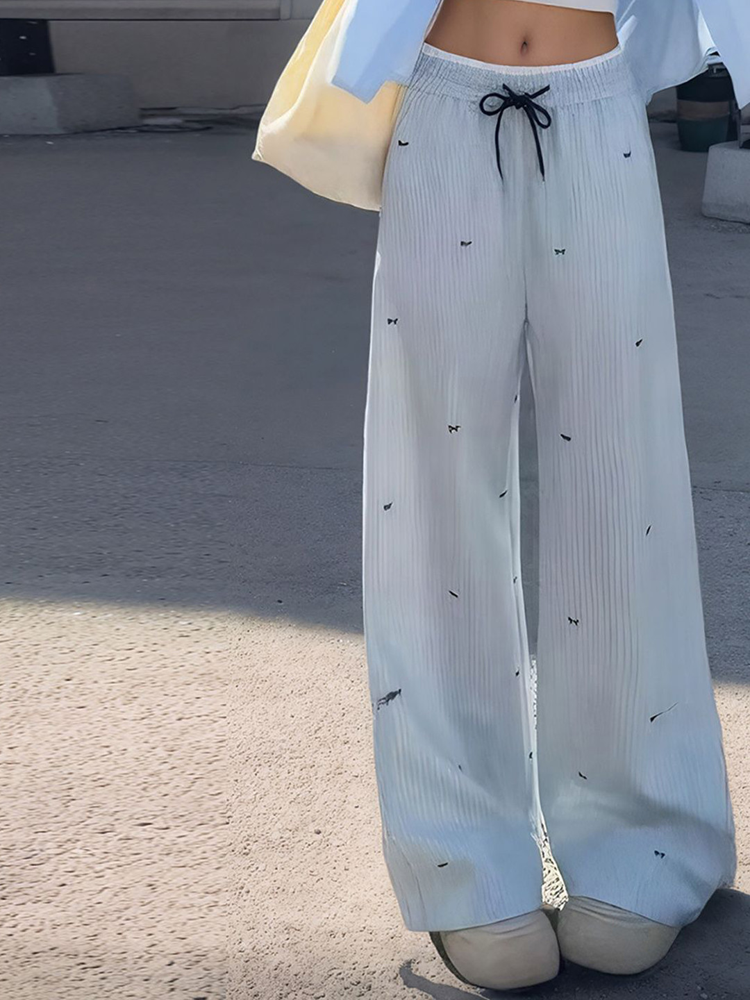 JC Mode Women Baggy Fit Geometric Printed Track Pants