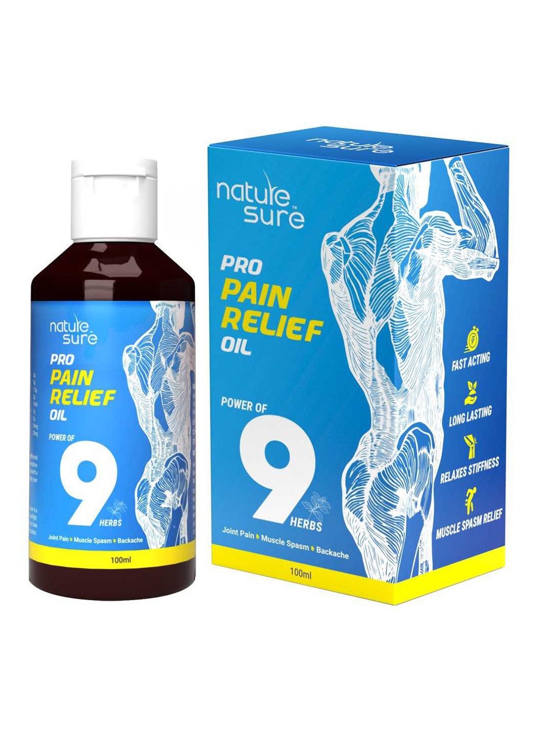 Nature Sure Ayurvedic Pain Relief Oil For Joint Pain - 100 ml