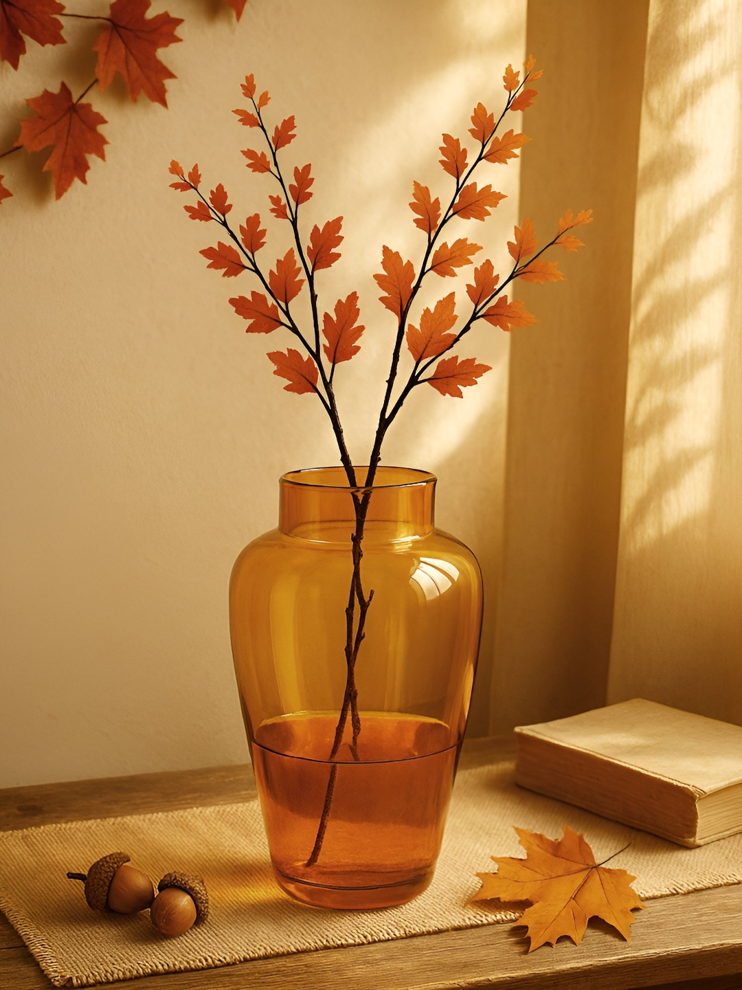 Homesake Golden Pot Shaped Flower Plants Glass Vase Pot