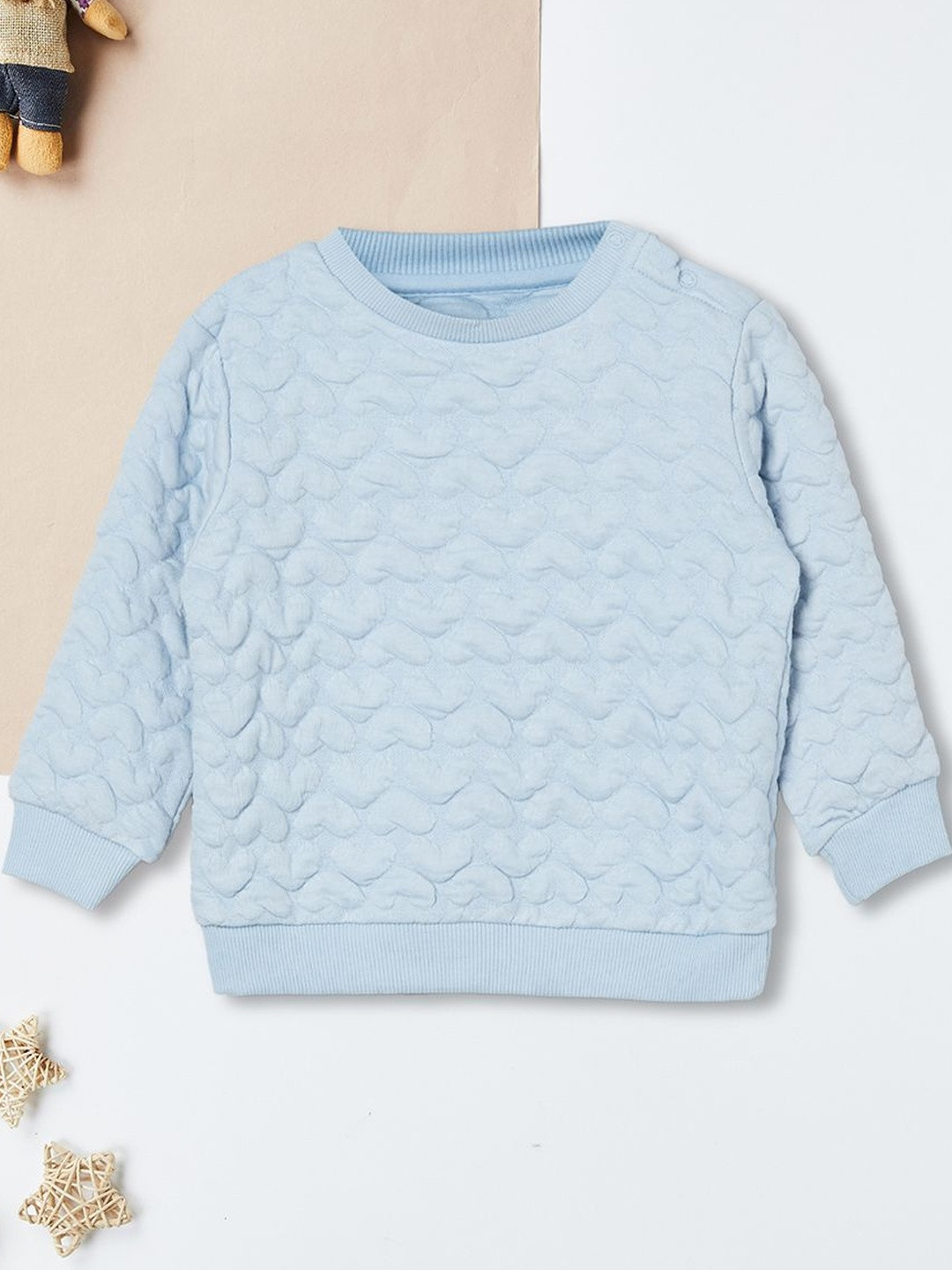 max Girls Blue Knit Sweatshirt