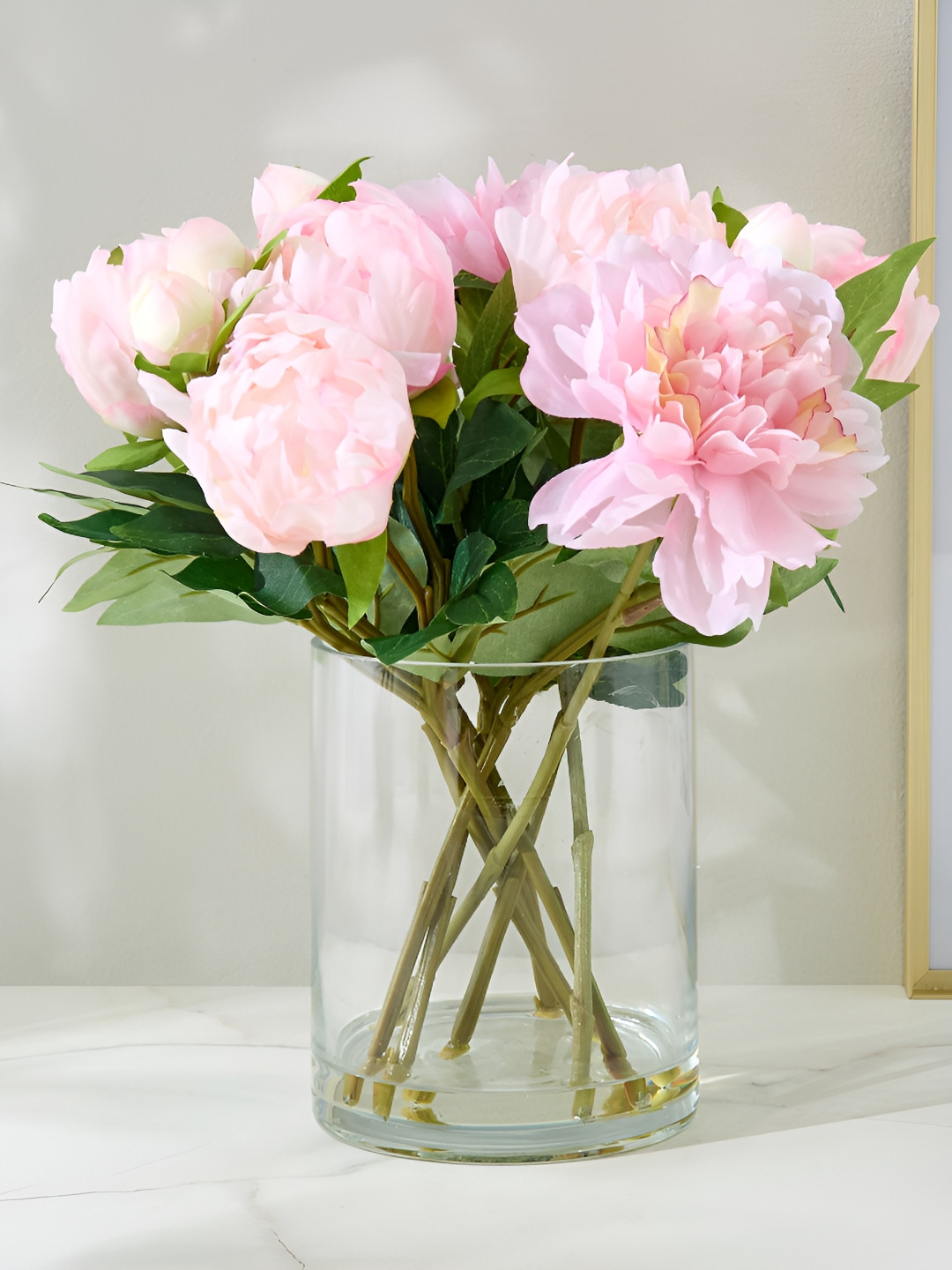Home Centre Pink Peony Artificial Flower