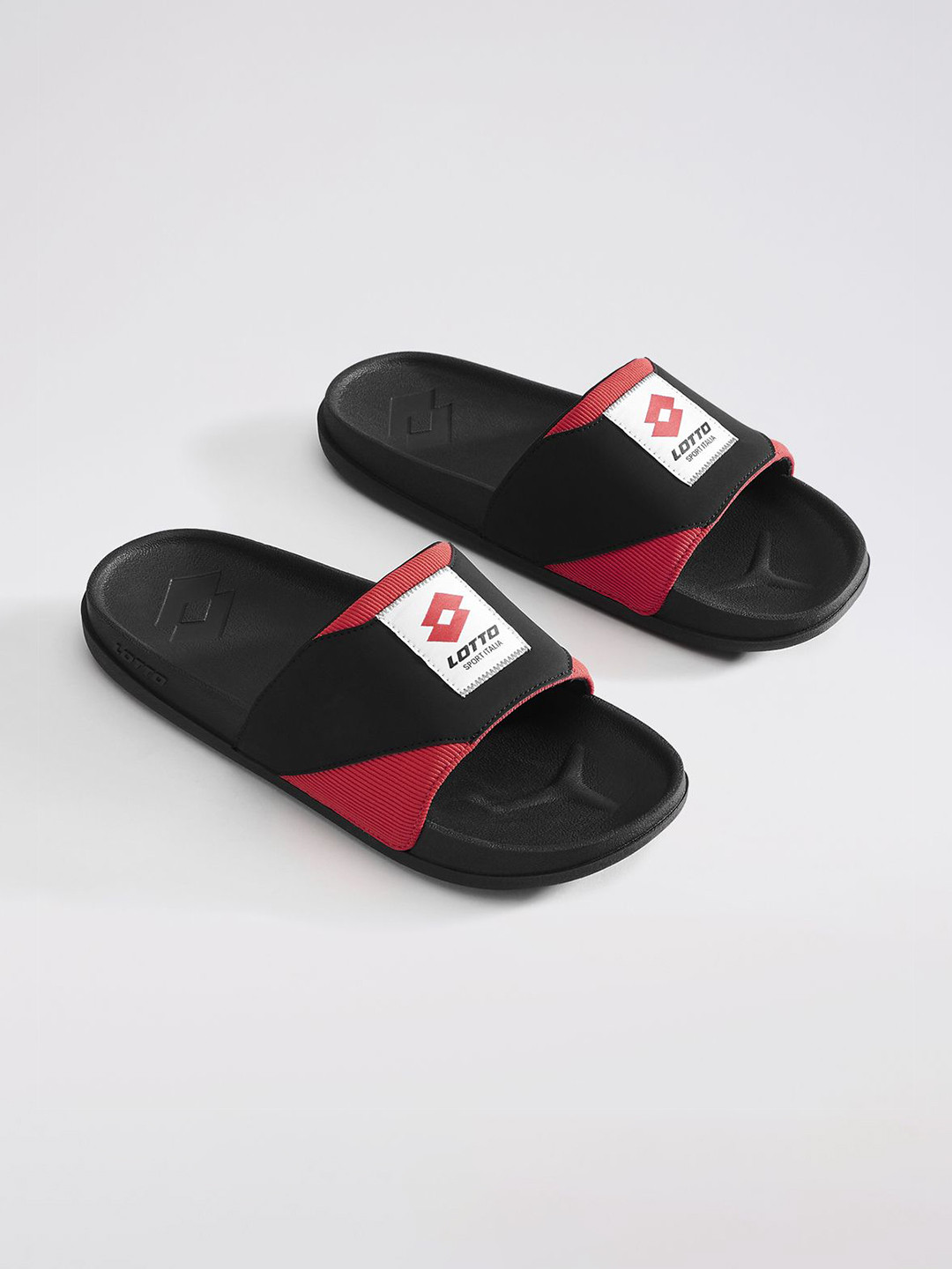 Lotto Men Enduro Strip Black Slides