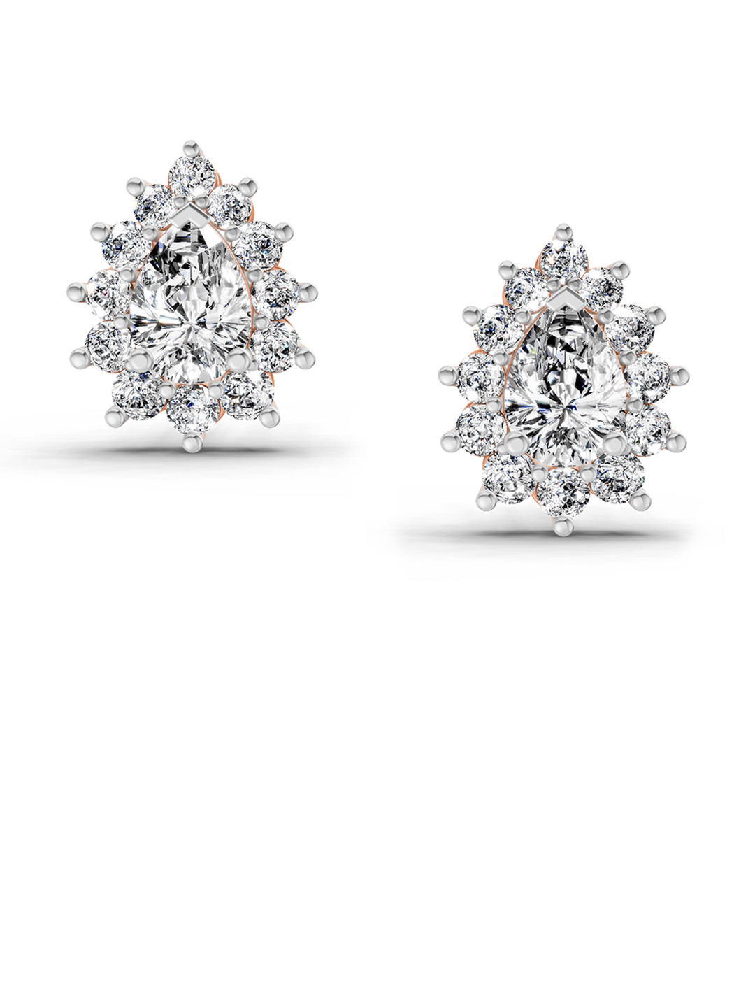 Sparkles 14KT Rose Gold Earrings With 1.67 Carat Lab Grown Diamonds- 2.89 g