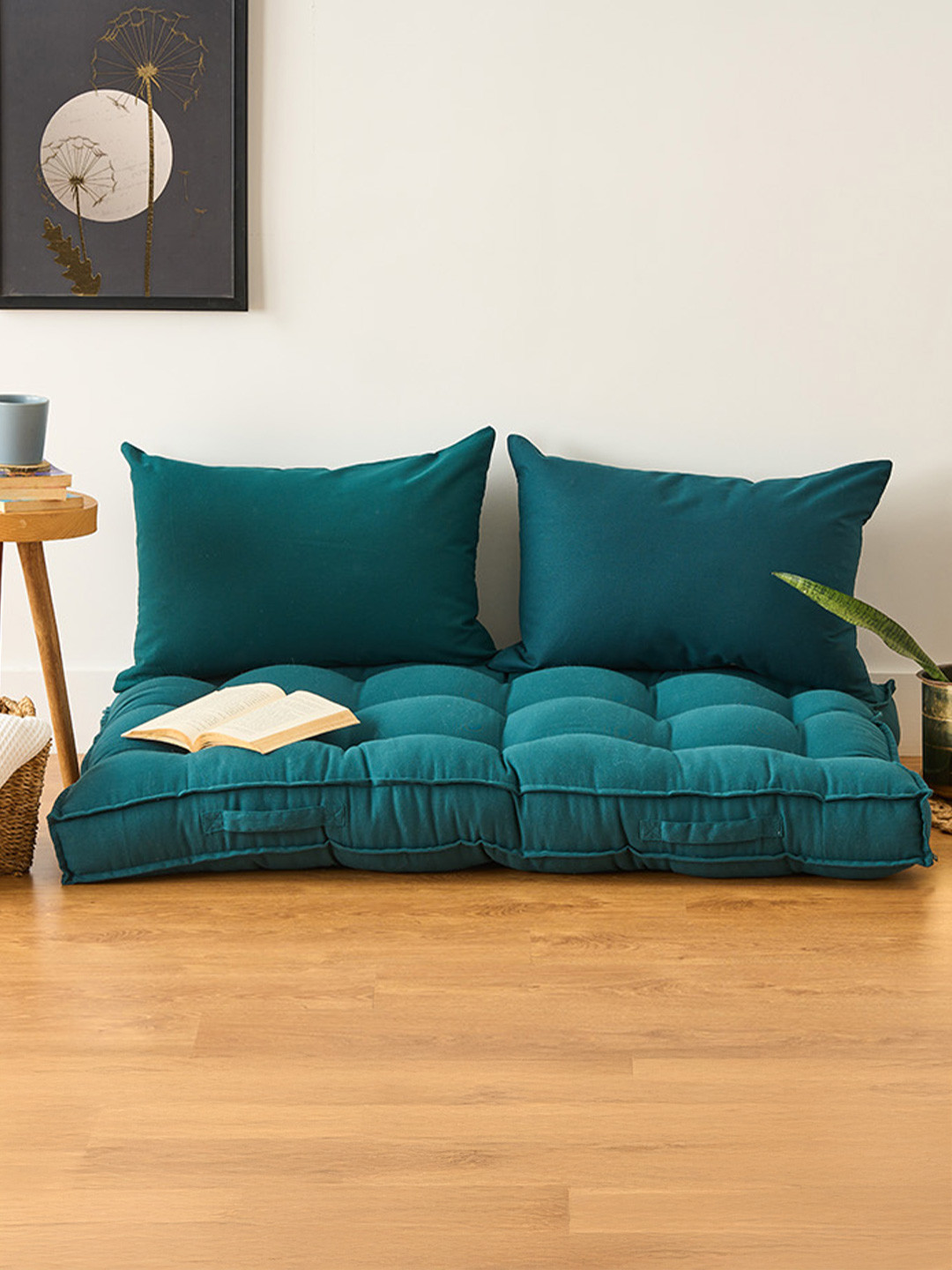 SKANDA FAB Green Rectangle Shaped Pure Cotton Pre-FilledCushions