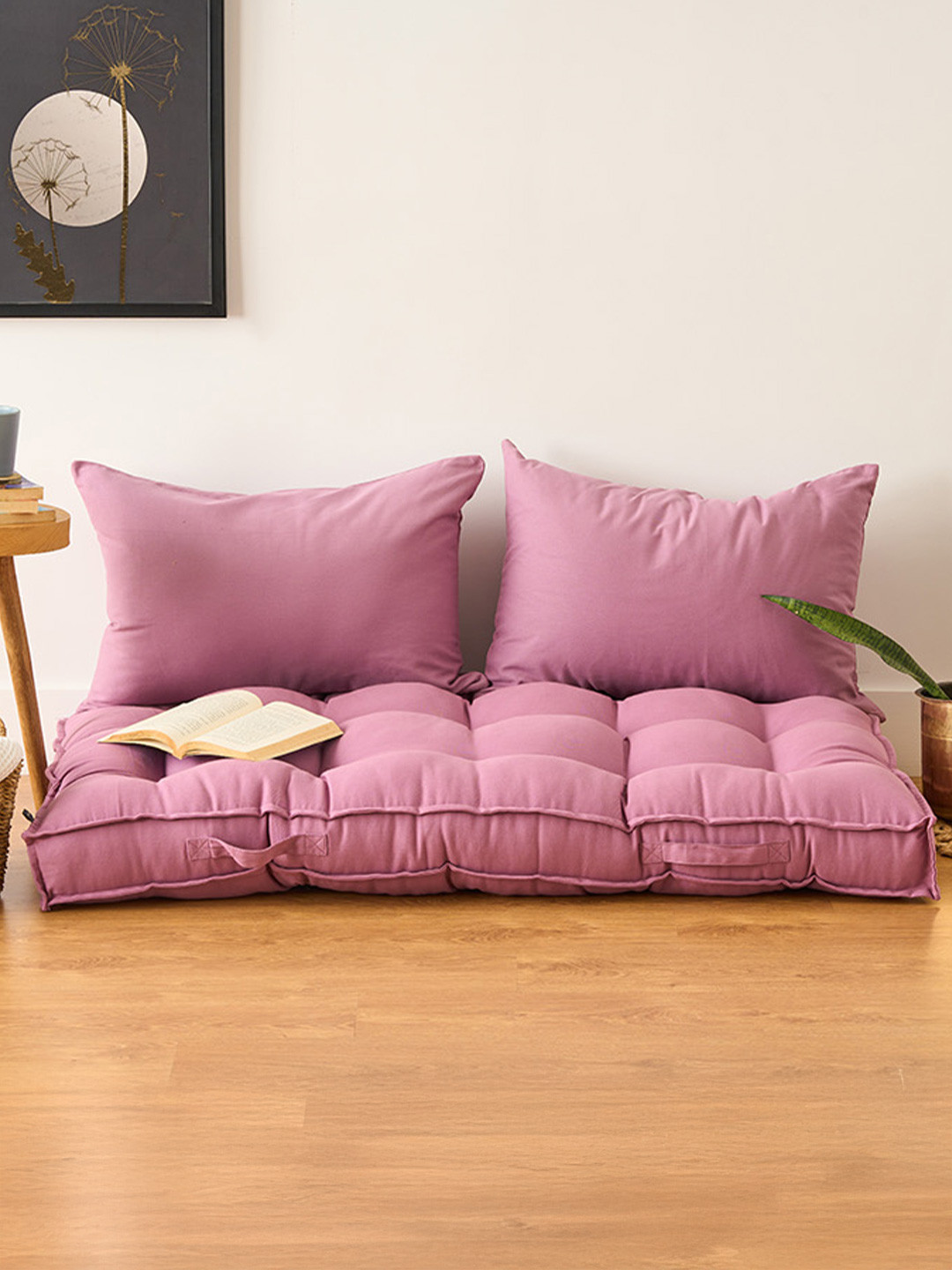 SKANDA FAB Purple Rectangle Shaped Pure Cotton Pre-FilledCushions