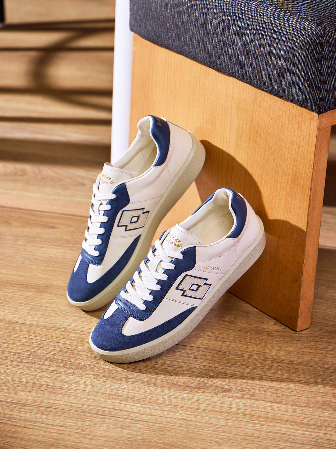 Lotto Men Brasil Select OG Off White Leather Sneakers