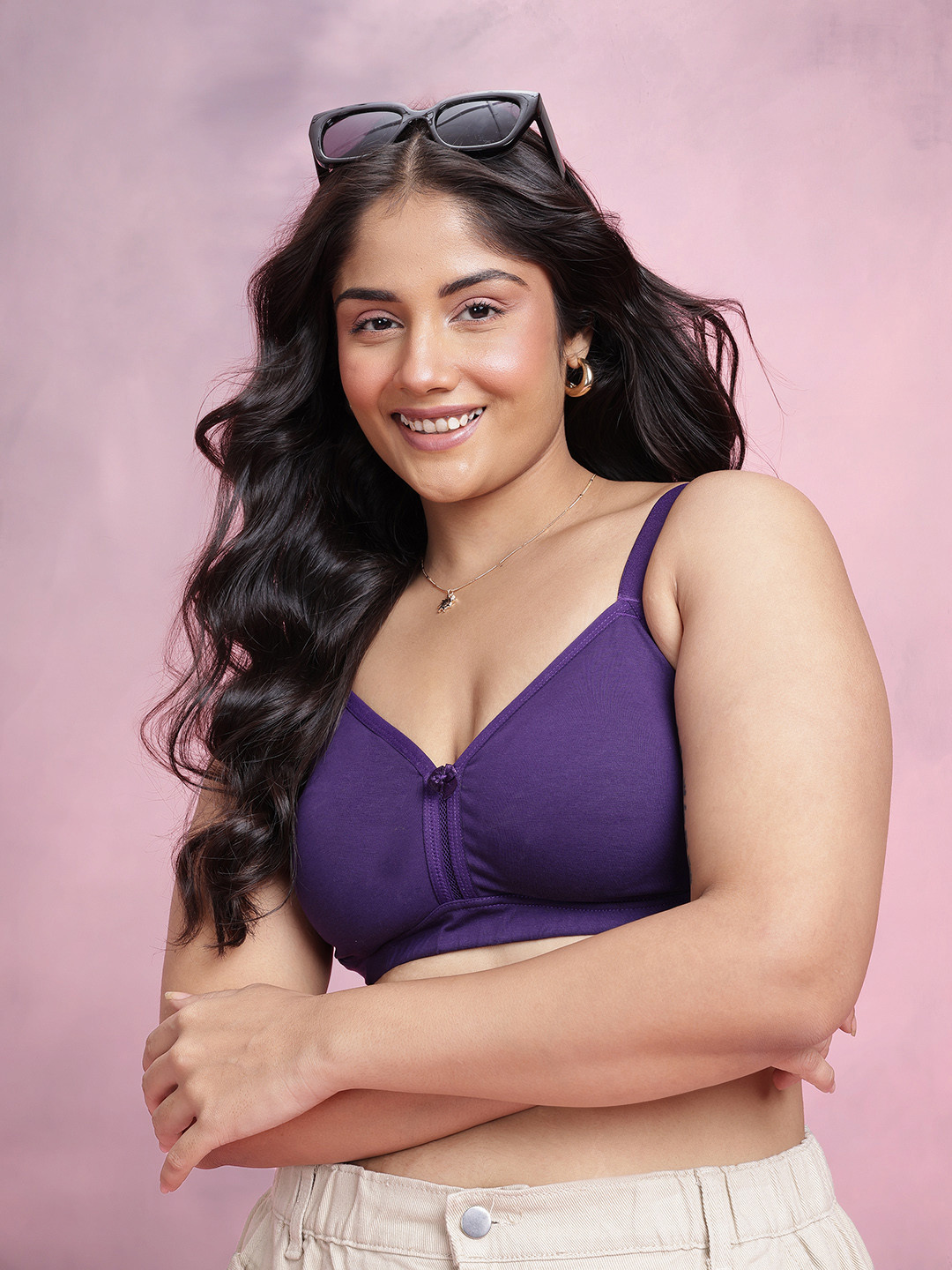 DressBerry Plus Size Medium Coverage Non-Padded Non-Wired Everyday Bra MK48-BB-TBC