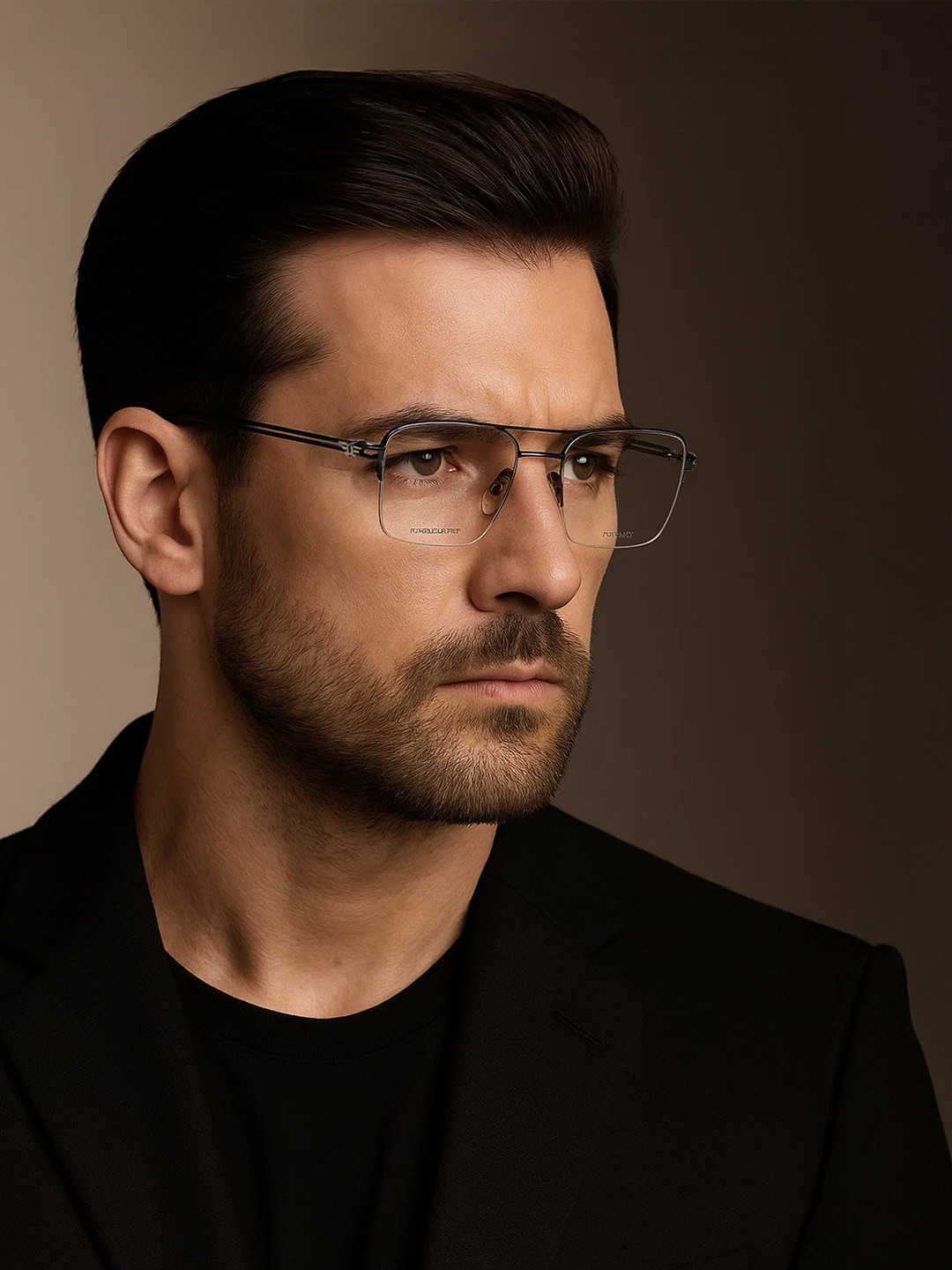 Police Men Silver-Toned Full Rim Square Frame VPL879A53568FR