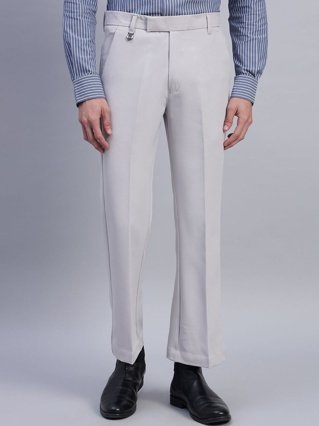 AXNIS Men Smart Bootcut Pleated Formal Trousers