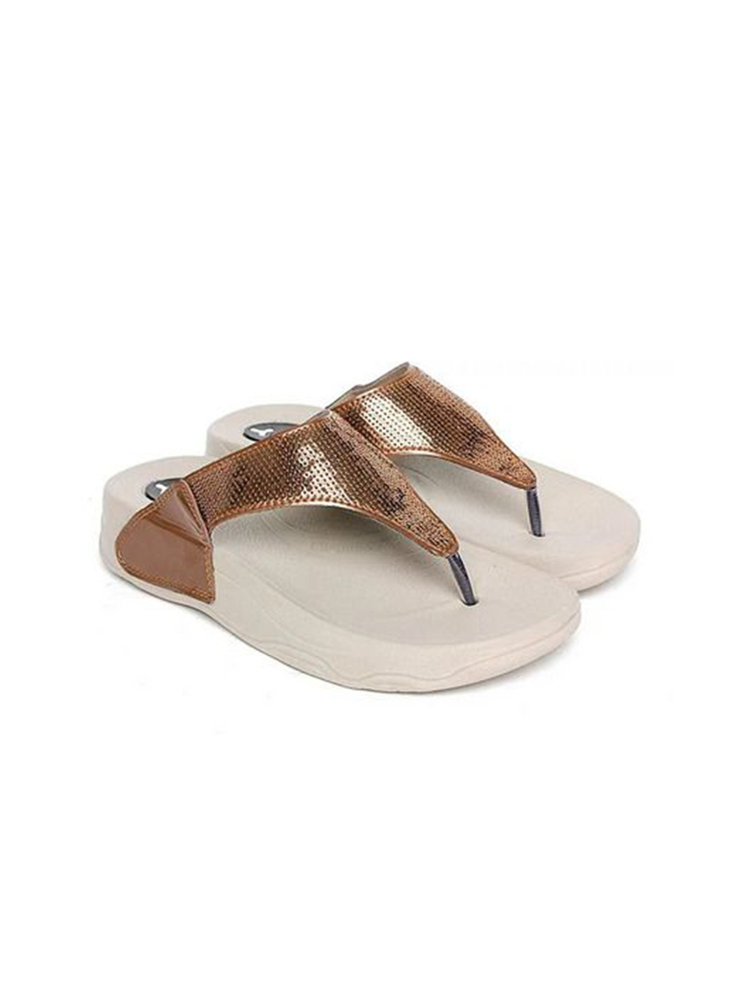 SHOE LAB Women Textured Open Toe Flats