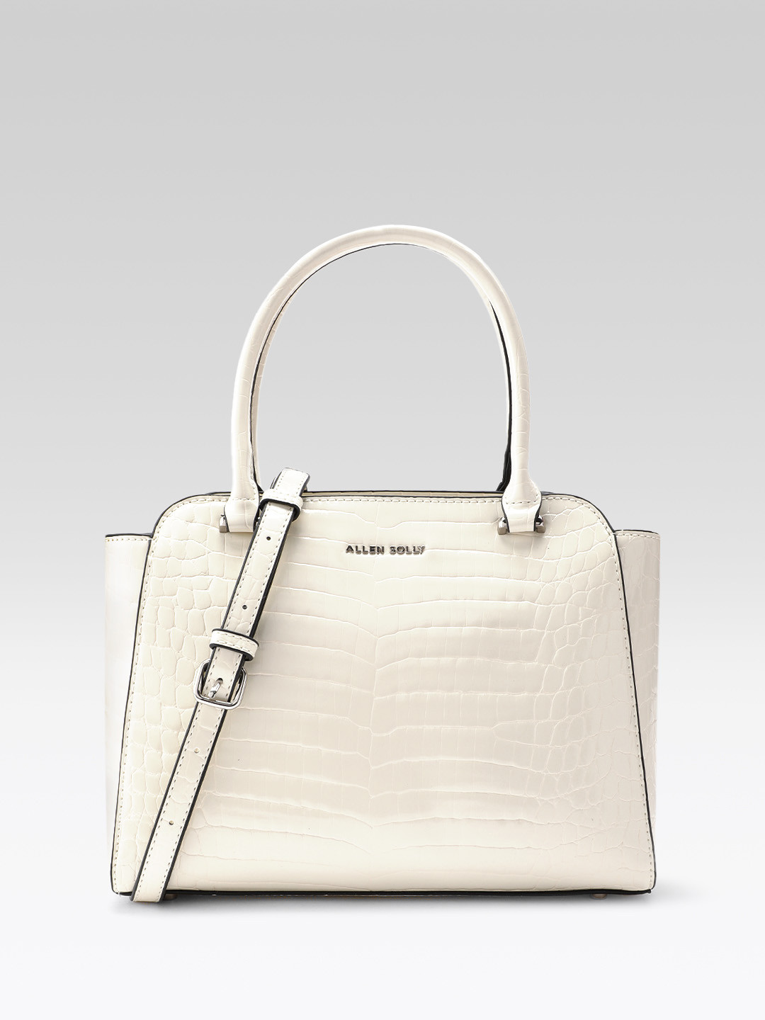 Allen Solly Croc Textured Structured Handheld Bag