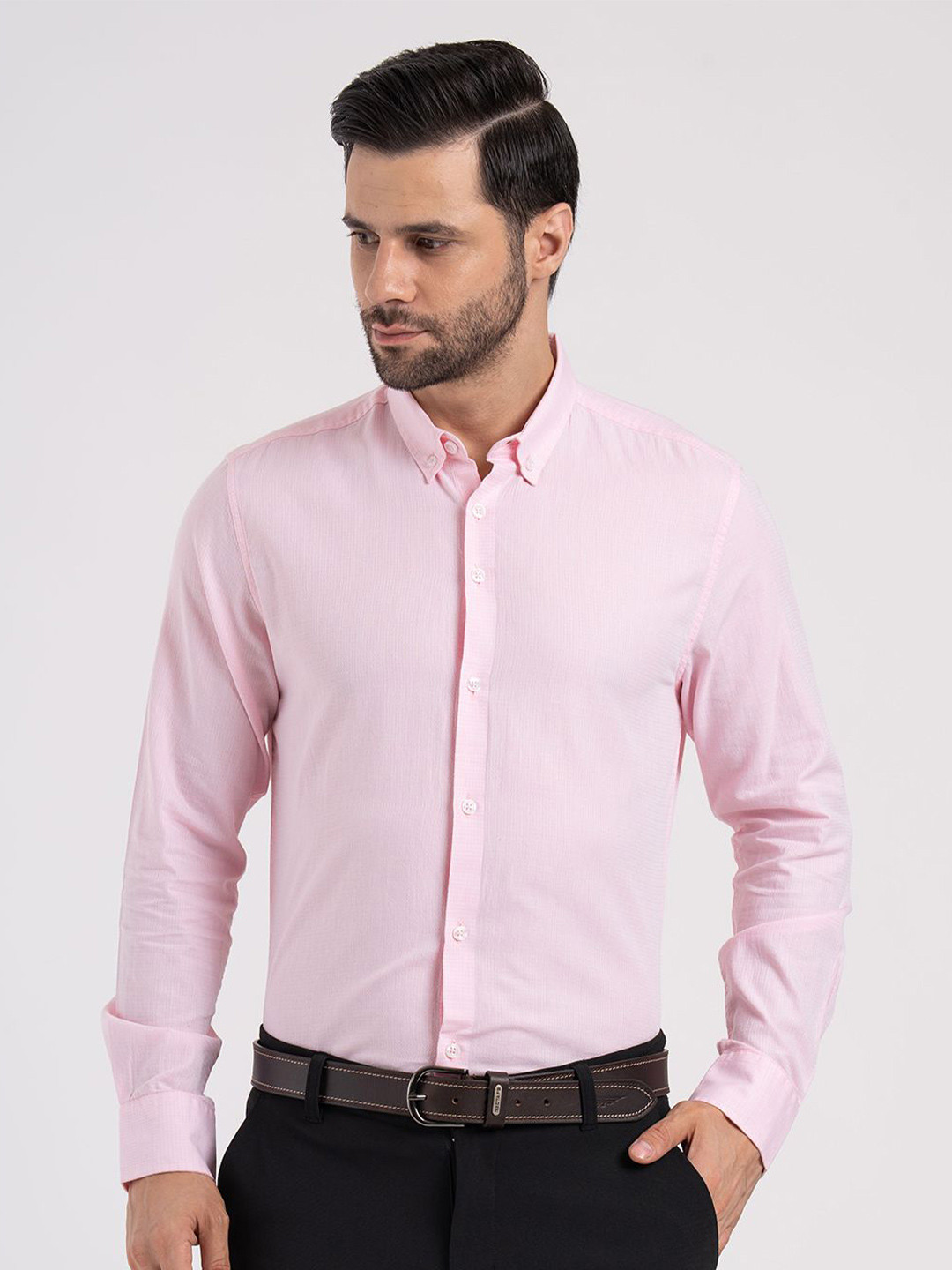 Red Tape Essential Men Loose Fit Solid Button-Down Collar Pure Cotton Formal Shirt