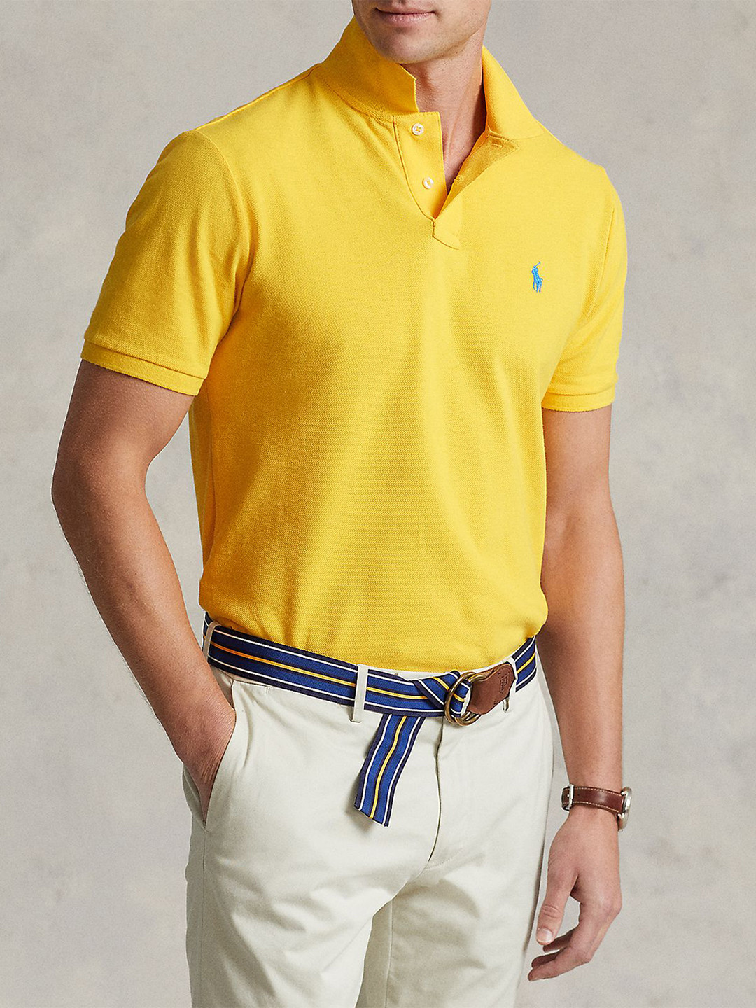 Polo Ralph Lauren The Iconic Mesh Polo Collar Pure Cotton T-Shirt