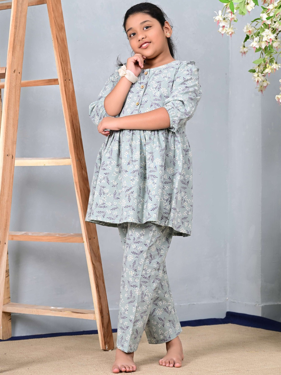 Billion Girls Green Kurta Sets