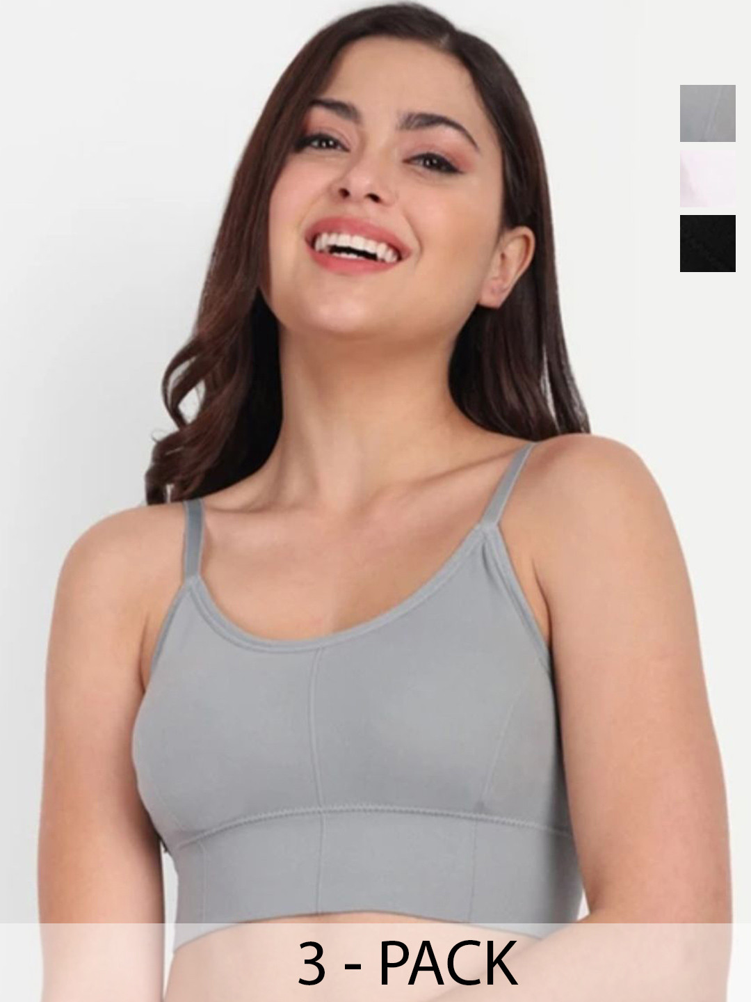 ALLIANCE OVERSEAS Women Pack Of 3 Bralette Full Coverage Bra