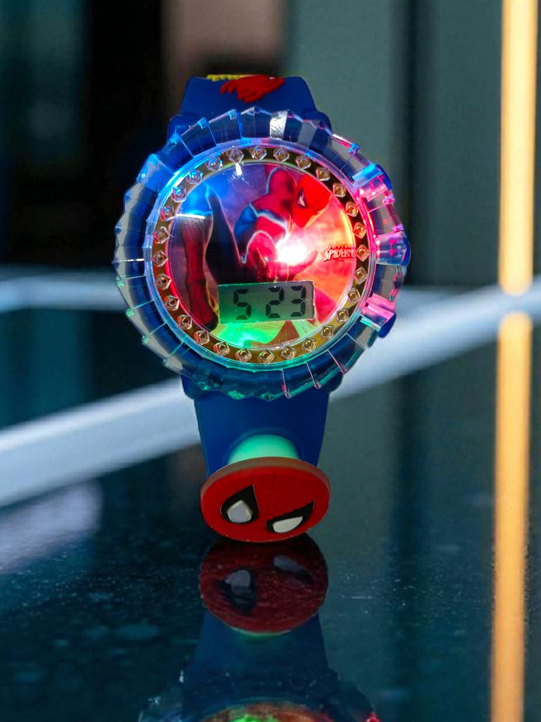 V.R.ENTERPRISES Kids Desco Led Light, Spinner n 3D Cartoon Digital Automatic Watch WT 2508