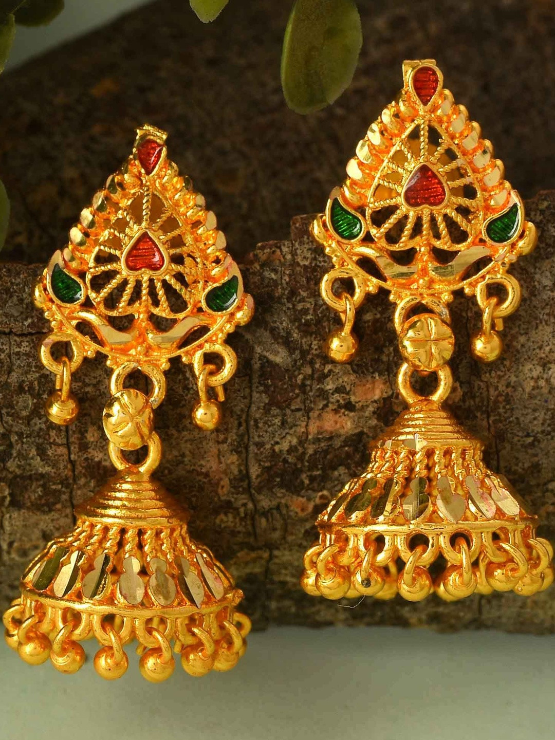 Brass Micron Goldplating Small Fashion Jhumki Earrings Women traditional