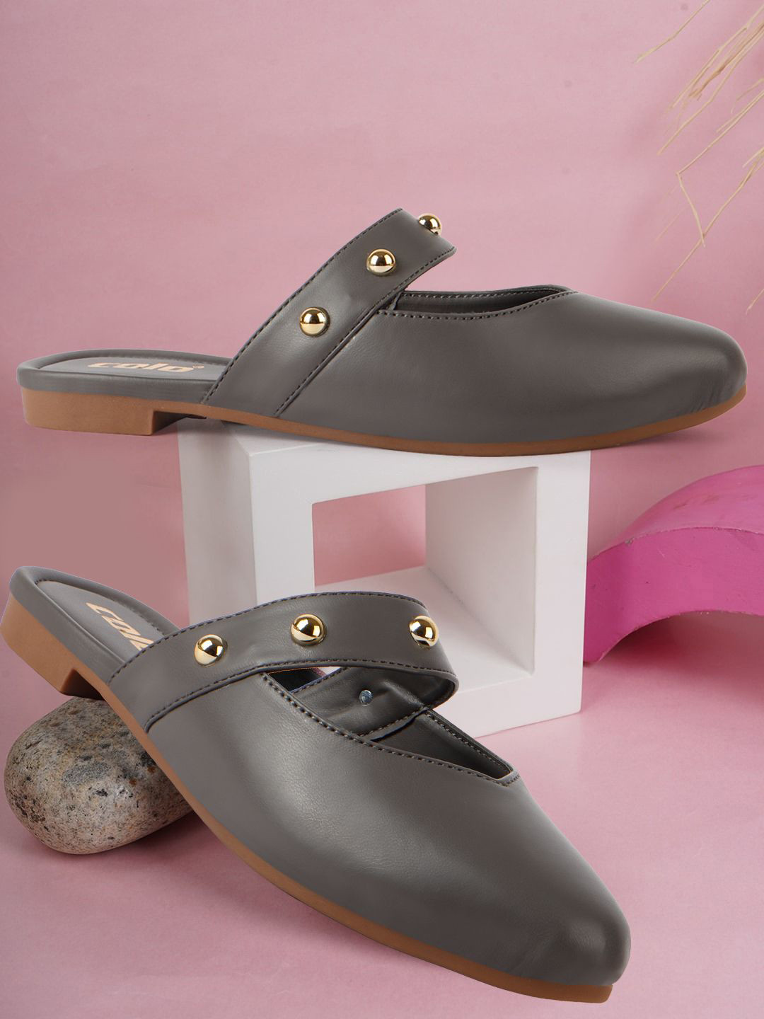 Colo Women Mules Flats with Western - Embellished