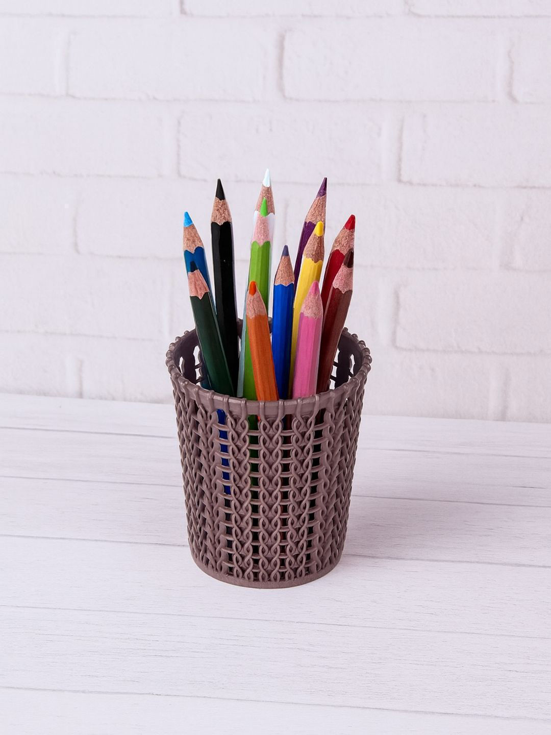 Kuber Industries Brown Round Shape Organiser