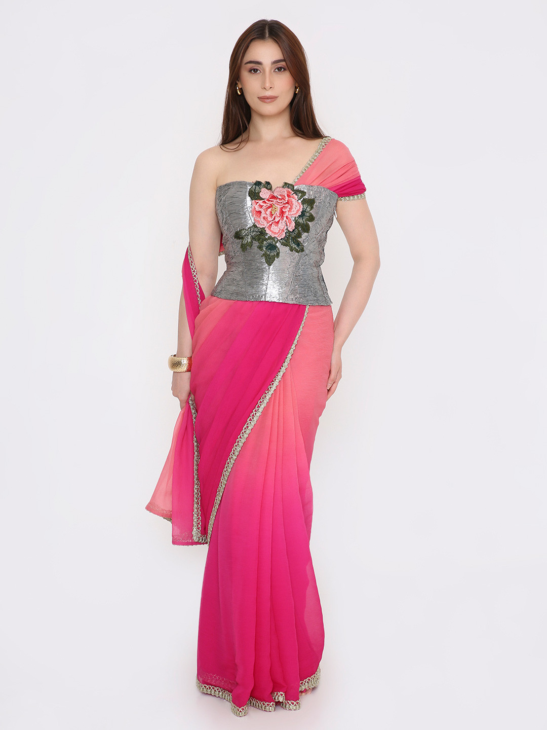 Bhairavi Jaikishan Embroidered Metallic Corset